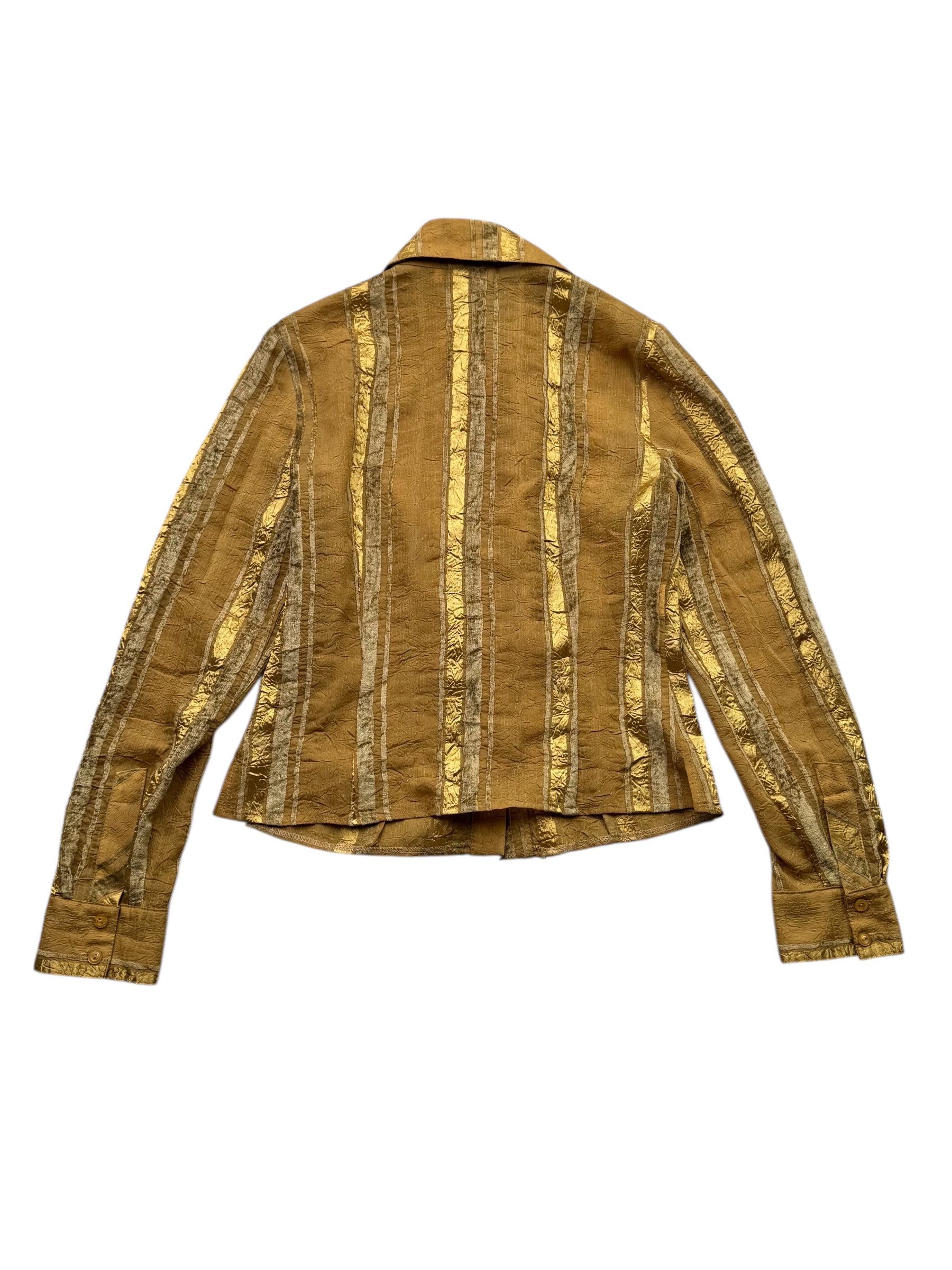 Vintage Vintage Cropped Blouse With Long Sleeve M55D15(E21)(V58) Size L / US 10 / IT 46 - 5 Thumbnail