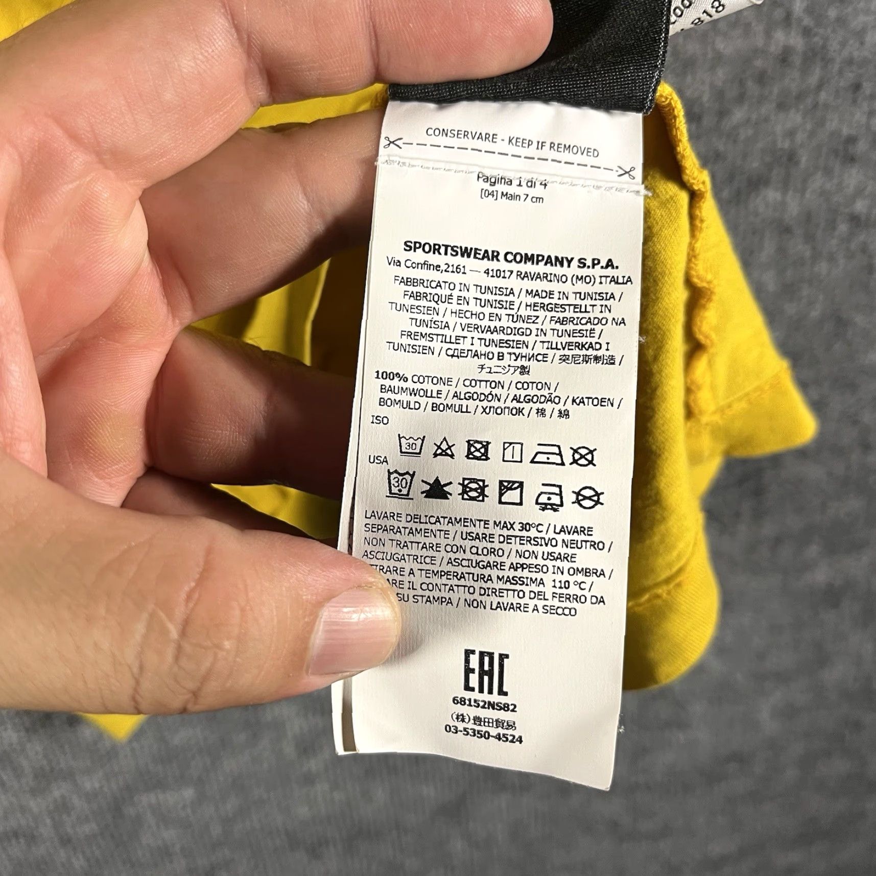 Stone Island STONE ISLAND T-Shirt Shirt Mens M Yellow Double-Sided Logo Graphic 90s Style Size US M / EU 48-50 / 2 - 6 Thumbnail