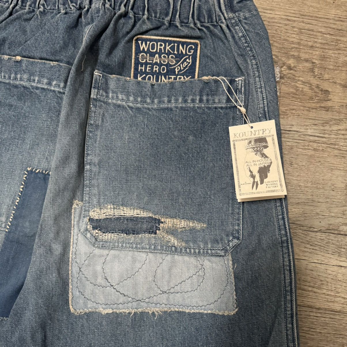 Kapital 14OZ DENIM W-KNEE EASY BAGGY PANTS (DIXIE LUMBER REMAKE) Size US 34 / EU 50 - 10 Thumbnail