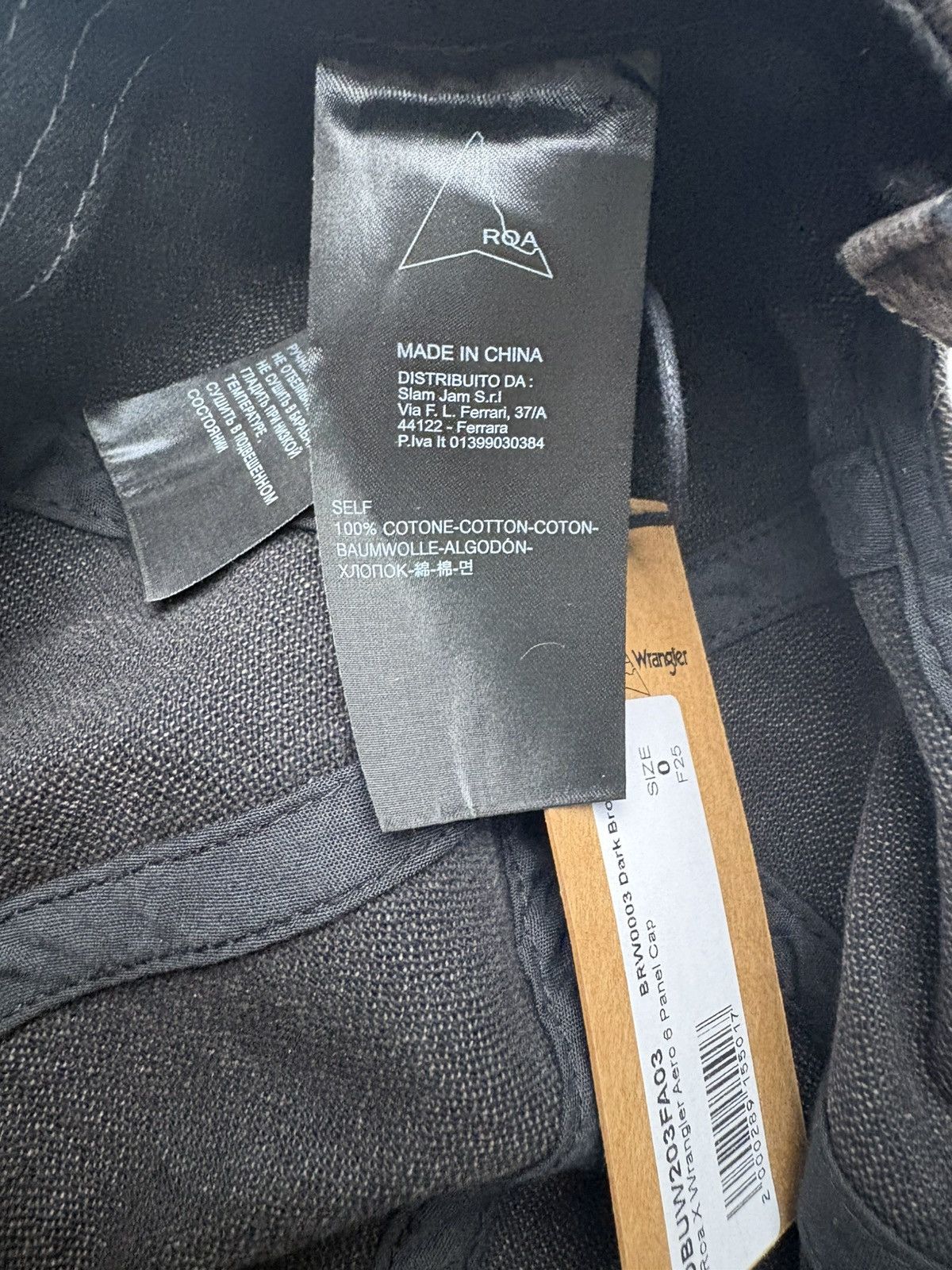 ROA (RARE) ROA X Wrangler Aero 6 Panel Dark Brown Denim Cap Size ONE SIZE - 8 Thumbnail