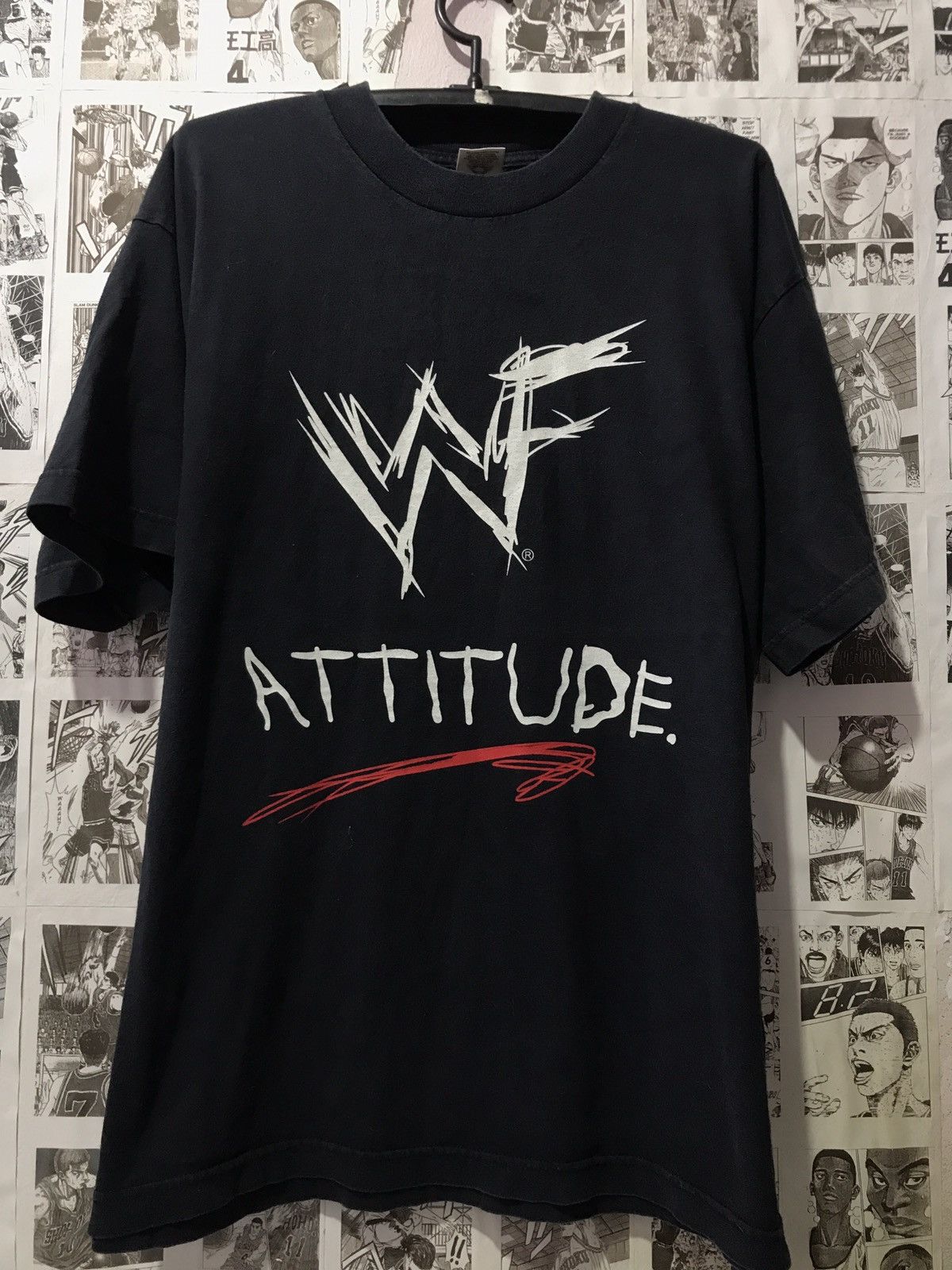 Vintage × WCW/nWo × WWF Rare Vintage WWF ATTITUDE Come Get Some T-Shirt 1991 Size US XL / EU 56 / 4 - 2 Thumbnail