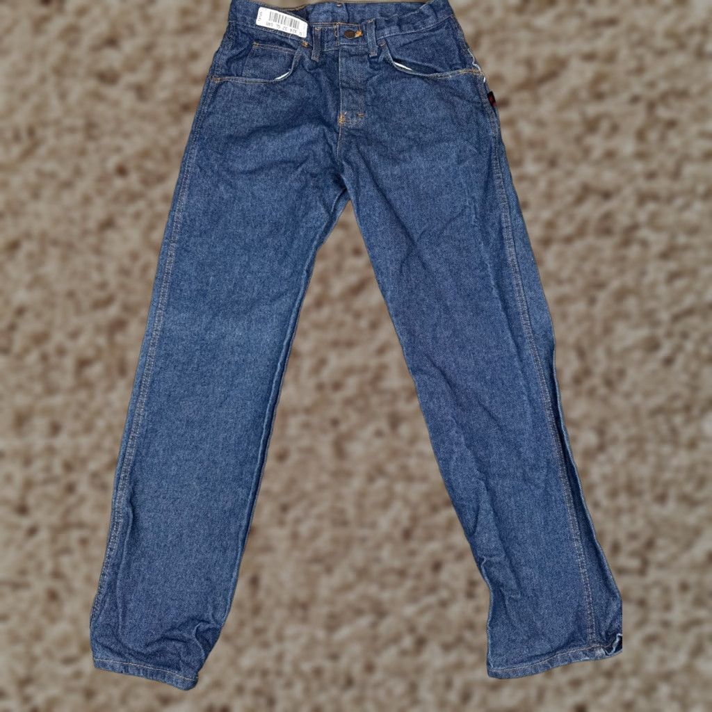 Denime UniFirst Jeans Men 30x32 Blue Denim Straight Leg 5-Pocket Design Regular Fit 30 in Inseam Blue Jeans Men Size US 30 / EU 46 - 1 Thumbnail