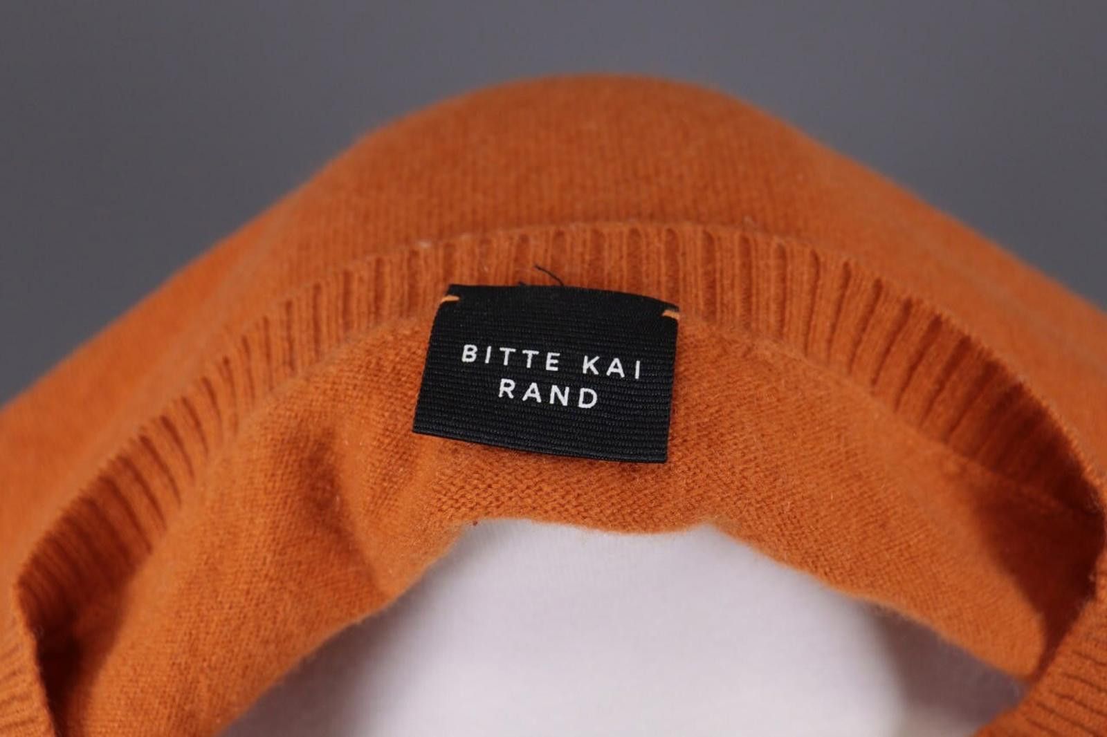 Designer Bitte Kai Rand Orange Cashmere Knit Relaxed Sweater Size L Size L / US 10 / IT 46 - 11 Thumbnail