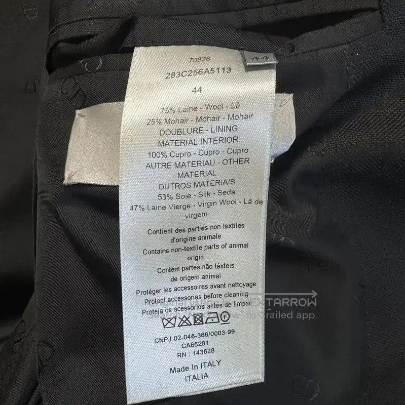 Dior Dior Men's Black Wool Blend Long Coat . Size US M / EU 48-50 / 2 - 5 Thumbnail