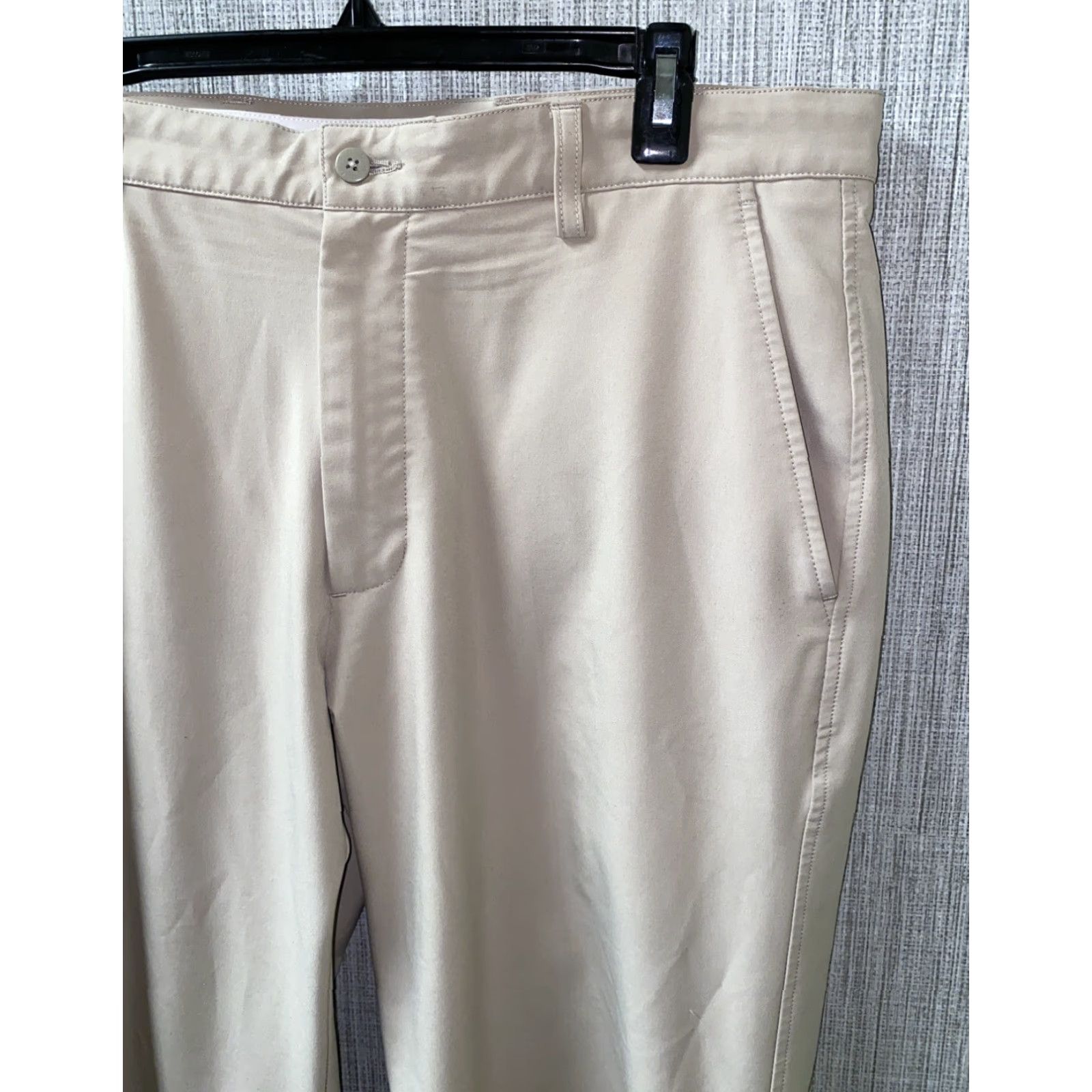 Footjoy FootJoy Mens Beige Polyester Zip Fly Golf Pants Size 37 X 32 Regular Men Size US 37 - 2 Thumbnail