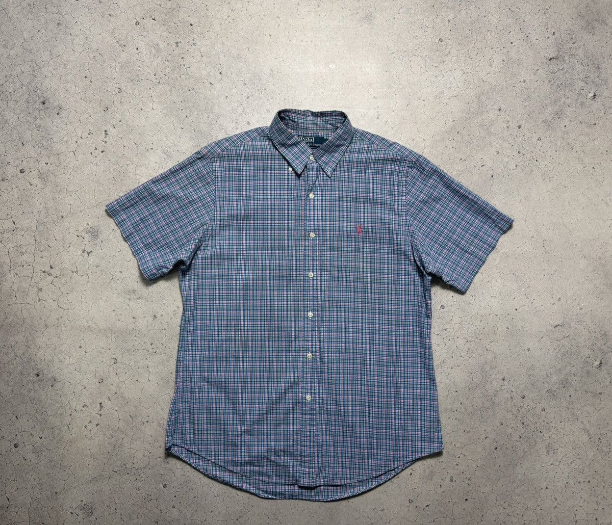 Polo Ralph Lauren Polo Ralph Lauren Checked Button Up Short Sleeve Shirts Size US L / EU 52-54 / 3 - 1 Thumbnail