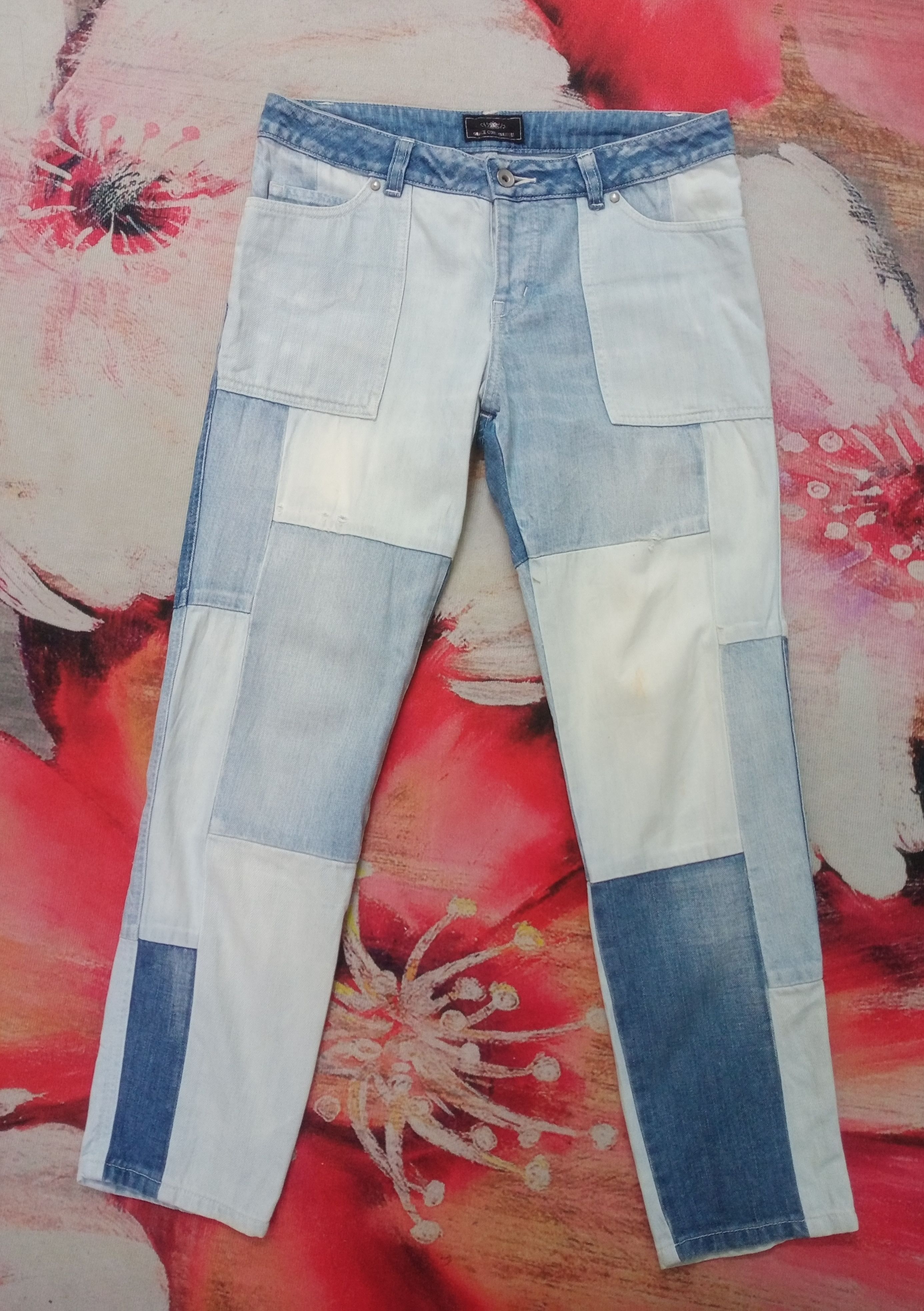 If Six Was Nine Rare Grace Continental Patchwork Denim Pants Like Kapital Size US 32 / EU 48 - 1 Thumbnail