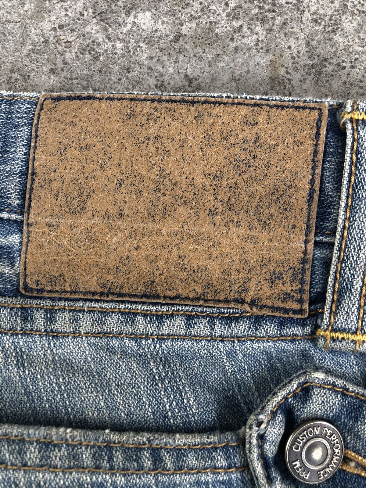 PPFM Japanese PPFM Double Waist Distressed Jeans Size US 33 - 18 Thumbnail