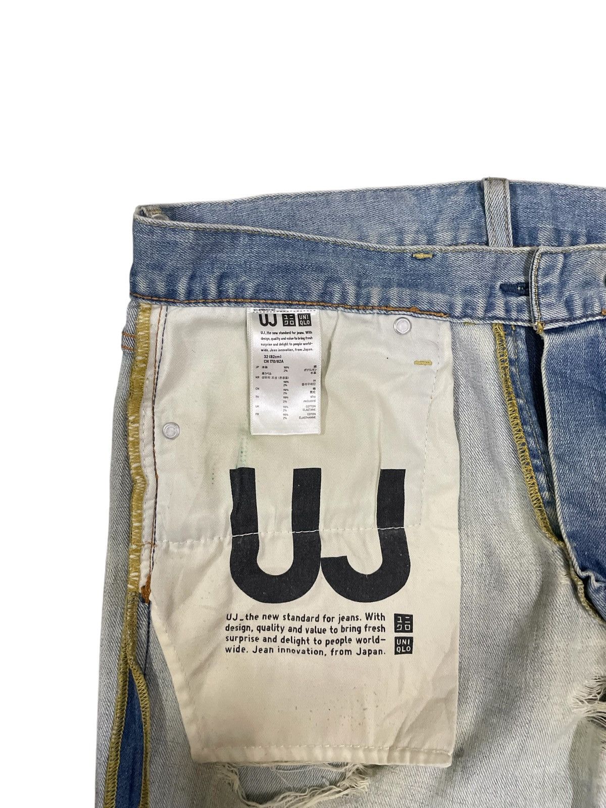 Jun Takahashi Japanese Streetwear Blue Wash Ripped Distressed Style Jeans Size US 32 / EU 48 - 9 Thumbnail