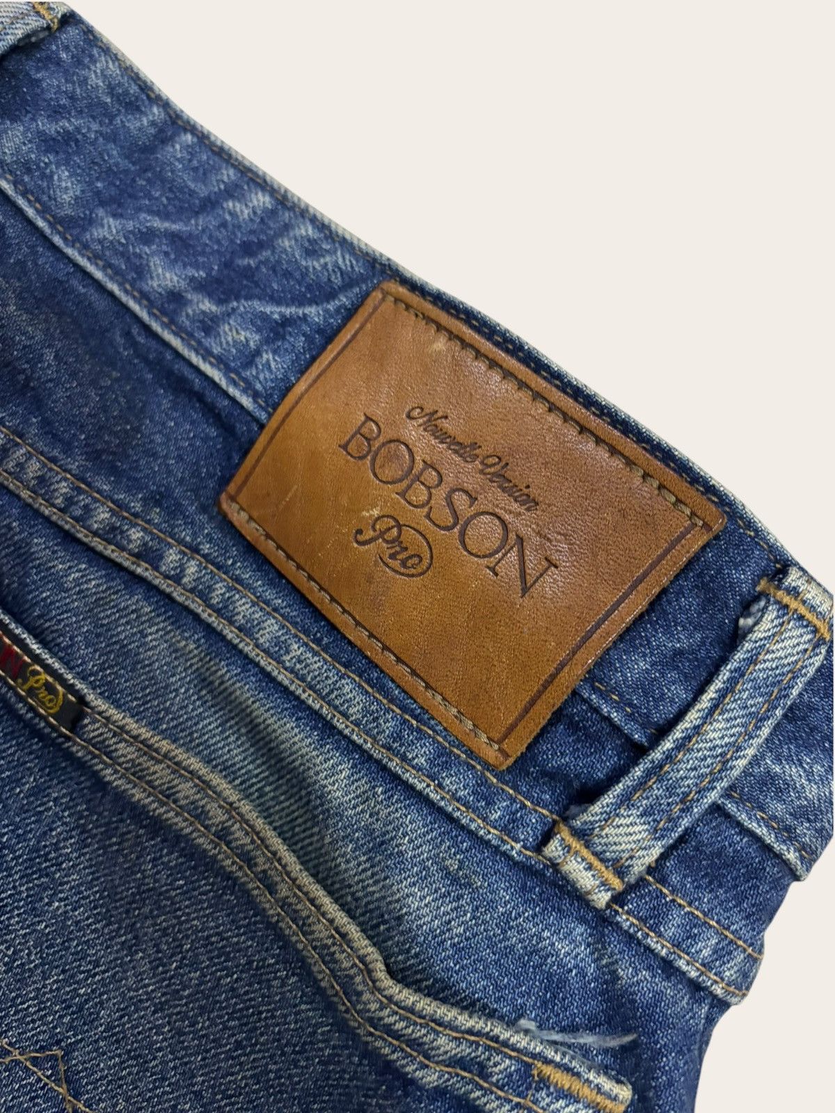 Junya Watanabe Vtg Japan Bobson Heavy Yellow Rusty Washed Distress Jeans Size US 34 / EU 50 - 7 Thumbnail