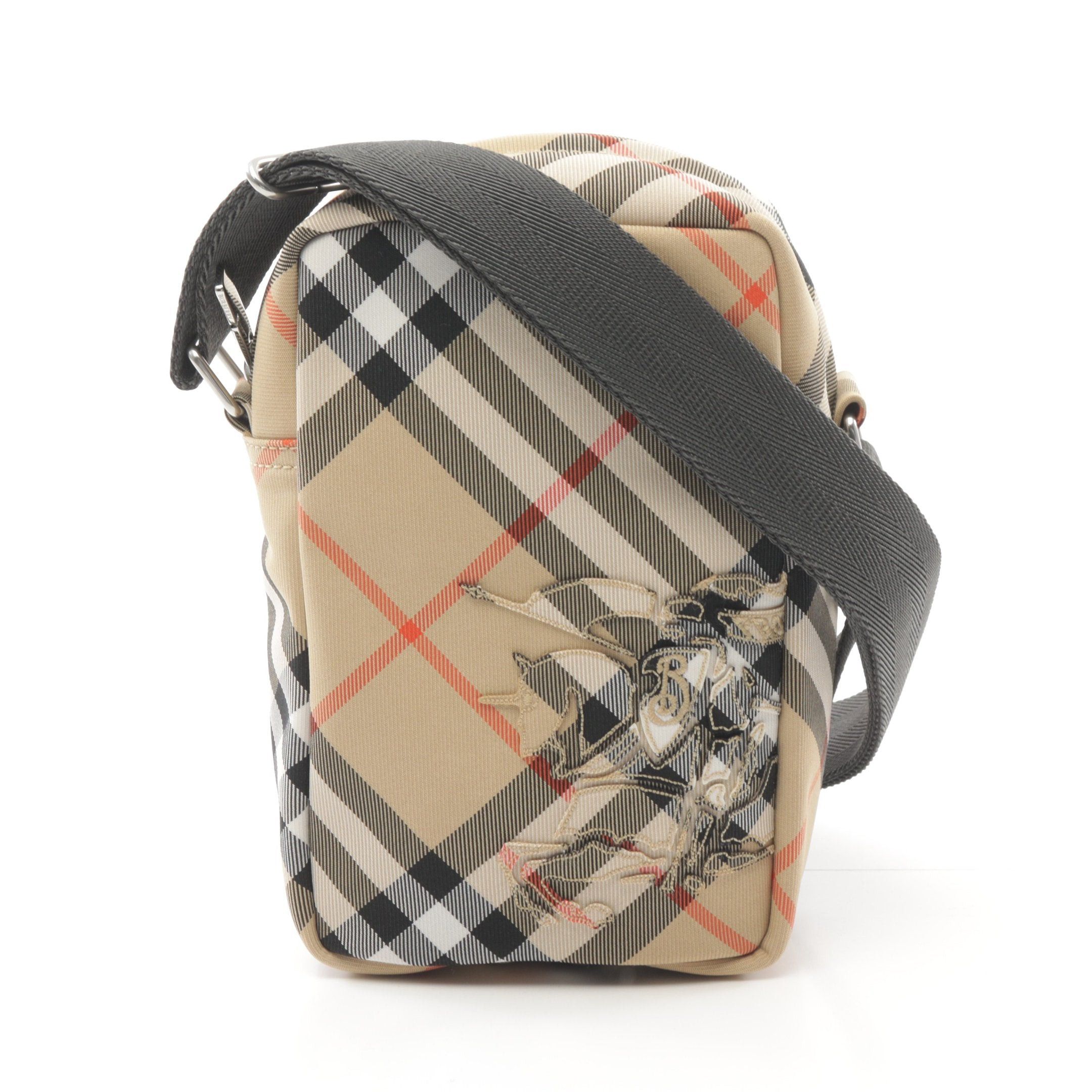 Burberry Burberry Check Phone Pouch Shoulder Bag Canvas Beige Multicolor Size ONE SIZE - 1 Thumbnail