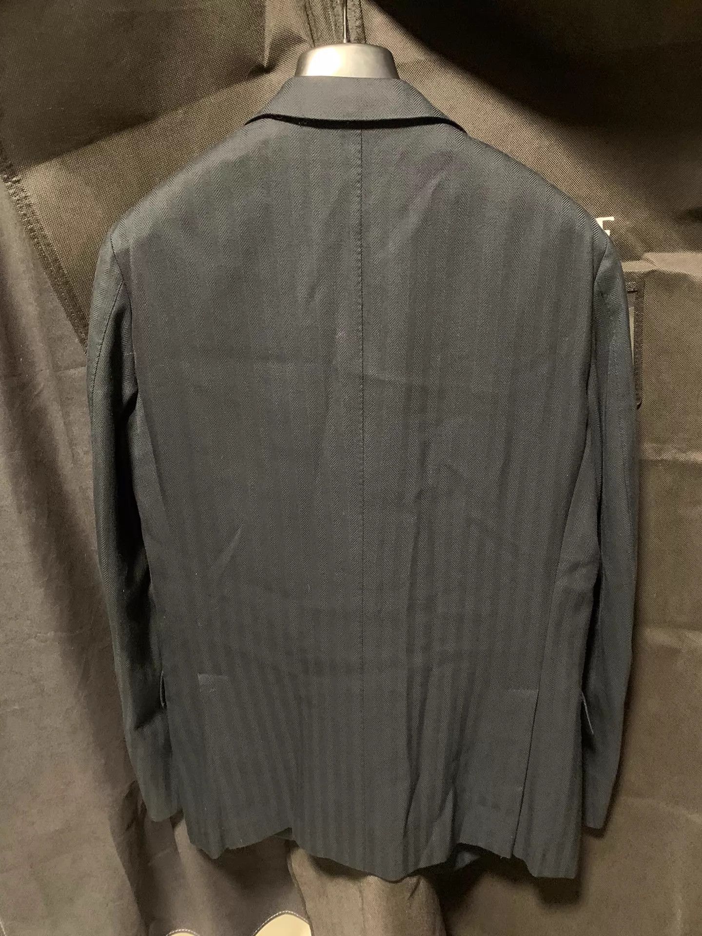 Ermenegildo Zegna Zegna Couture xxx Handmade Cashmere Navy Pinstripe Blazer Size 48S - 7 Thumbnail