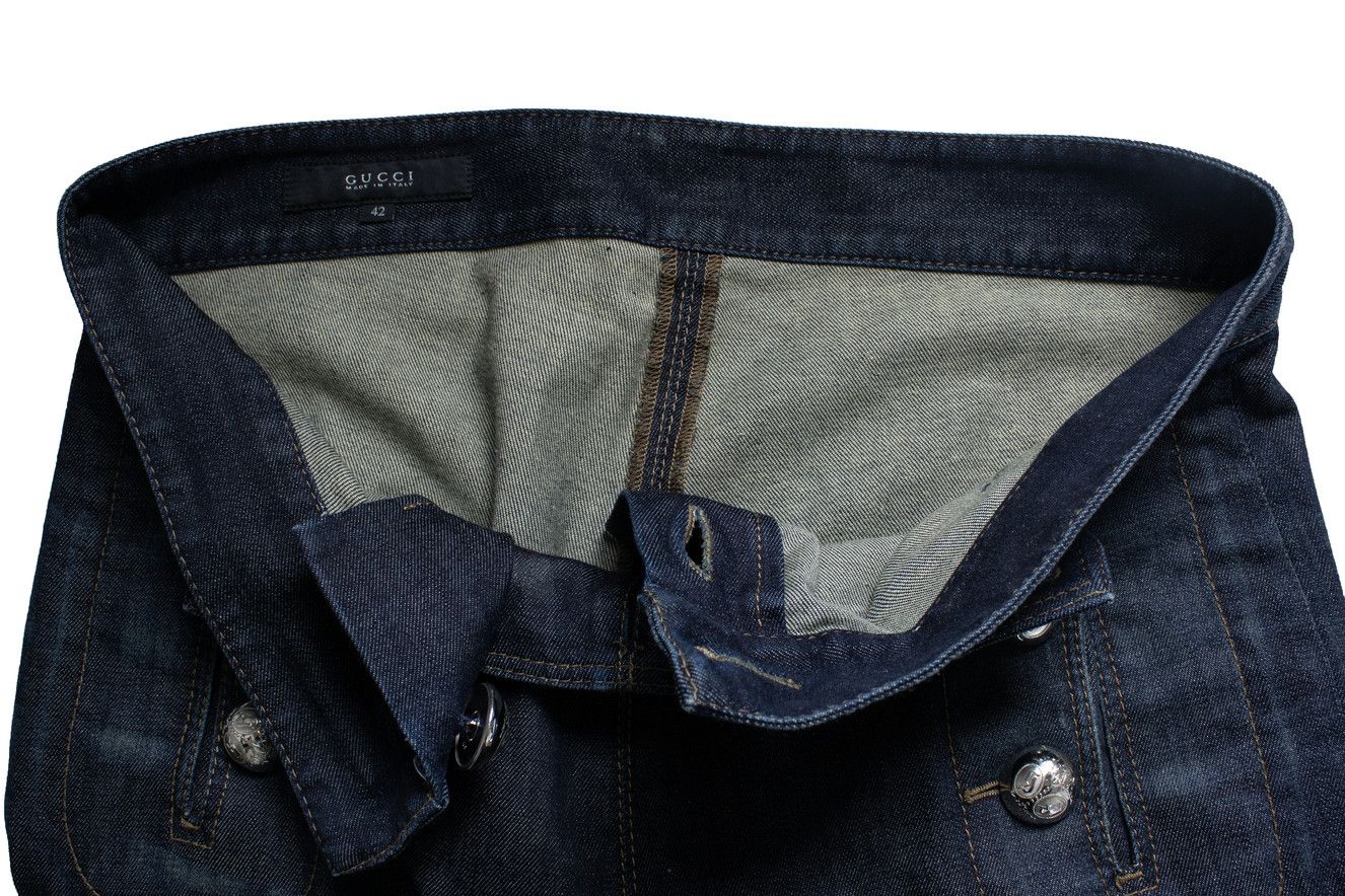 Gucci Gucci, indigo dark washed denim skinny jeans Size 28" / US 6 / IT 42 - 7 Thumbnail