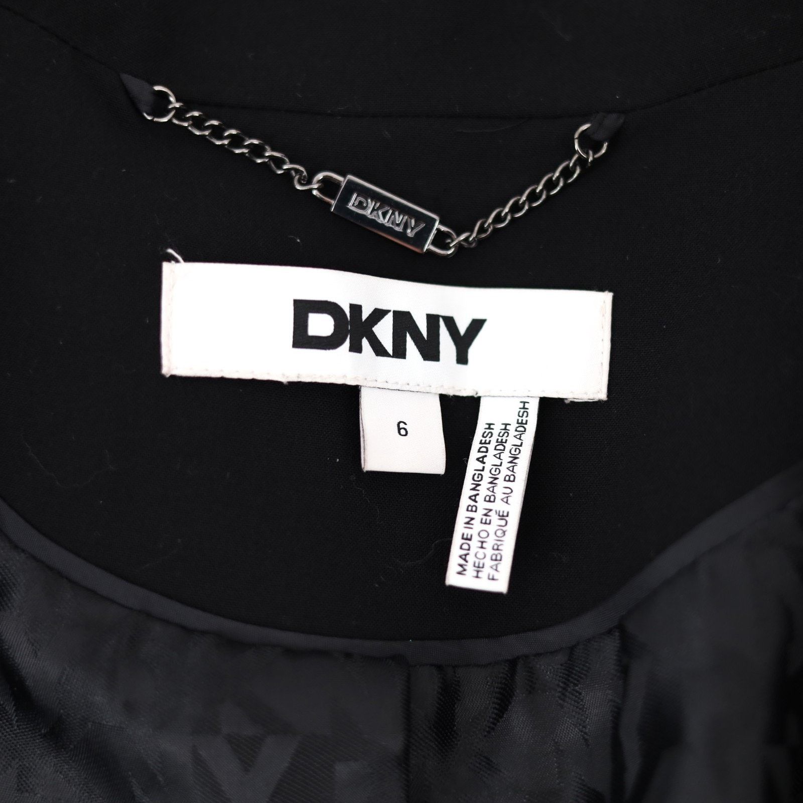 DKNY DKNY Women Black Zip-Pocket Long-Sleeve Jacket Size US 6 Size M / US 6-8 / IT 42-44 - 9 Thumbnail