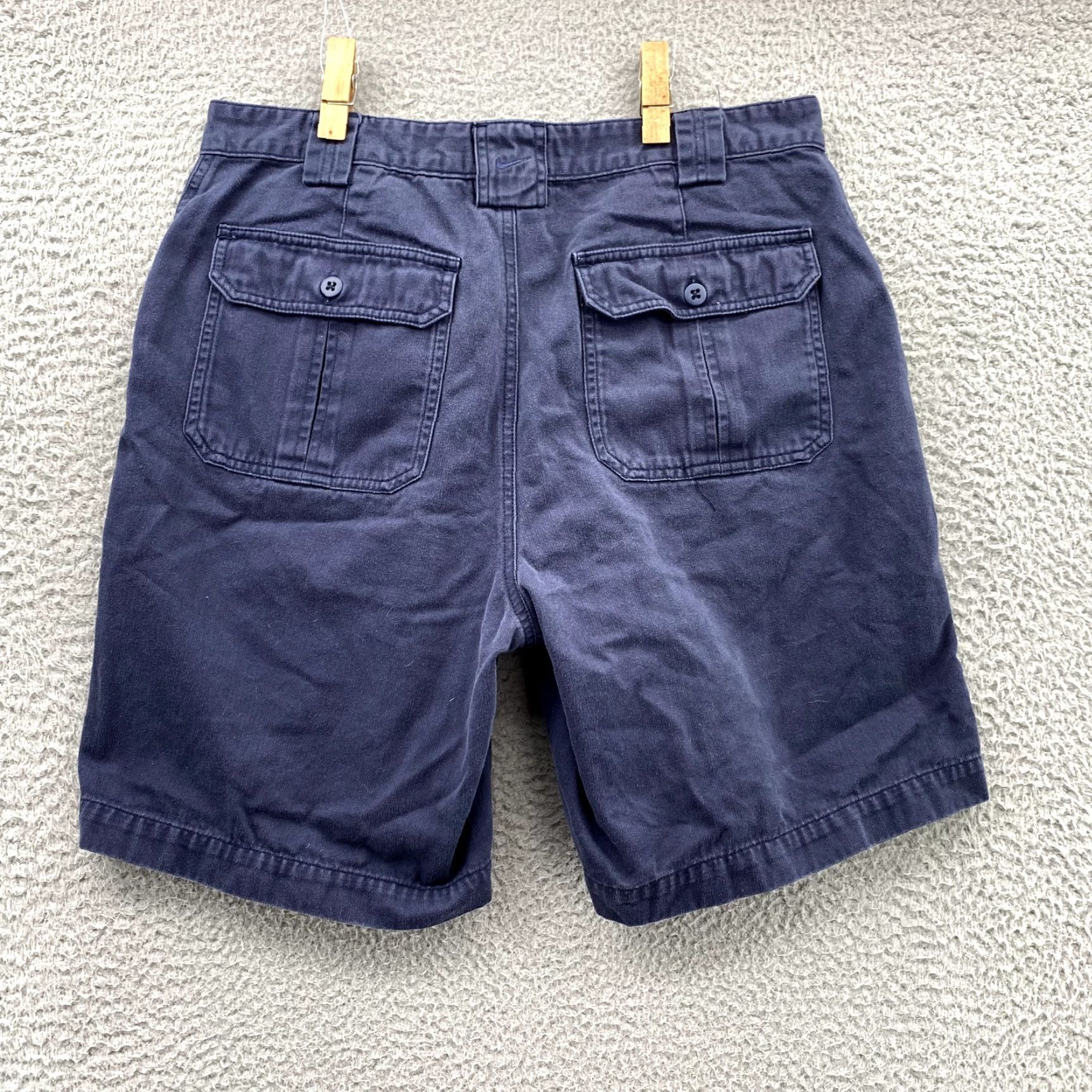 Nike Nike Golf Shorts 32 x 8 Navy Canvas Front Pocket 90's Performance Men's Nike Golf Shorts Size US 32 / EU 48 - 7 Thumbnail