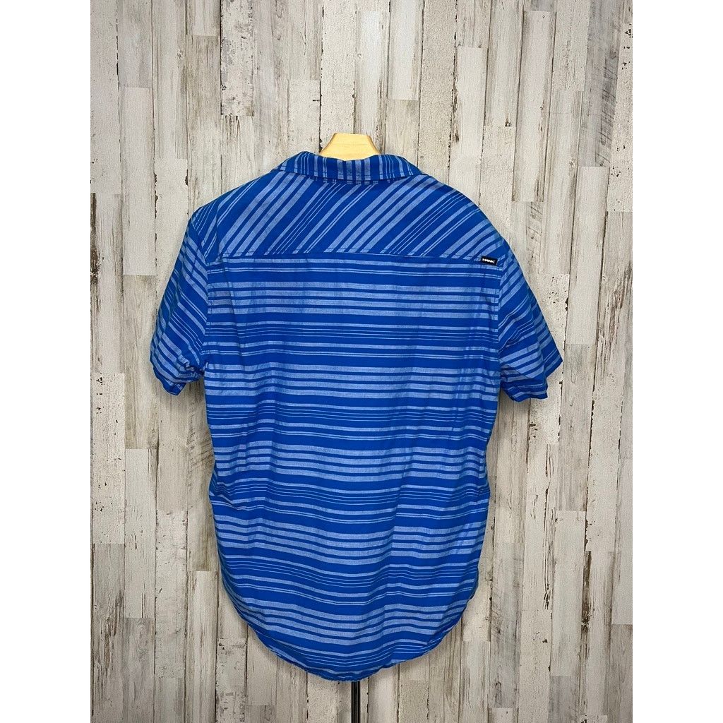 Tony Hawk Tony Hawk Men's Blue Striped Button-Up Shirt Size Large Size US L / EU 52-54 / 3 - 3 Thumbnail