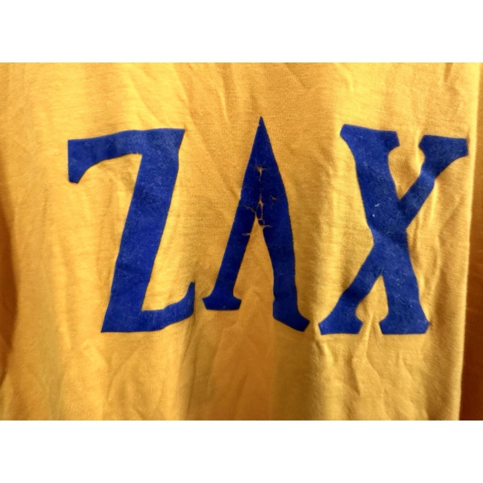 Vintage VTG 70s Sorority Greek Life Theresa Paper Thin Football Jersey T-Shirt M USA Size US M / EU 48-50 / 2 - 7 Thumbnail