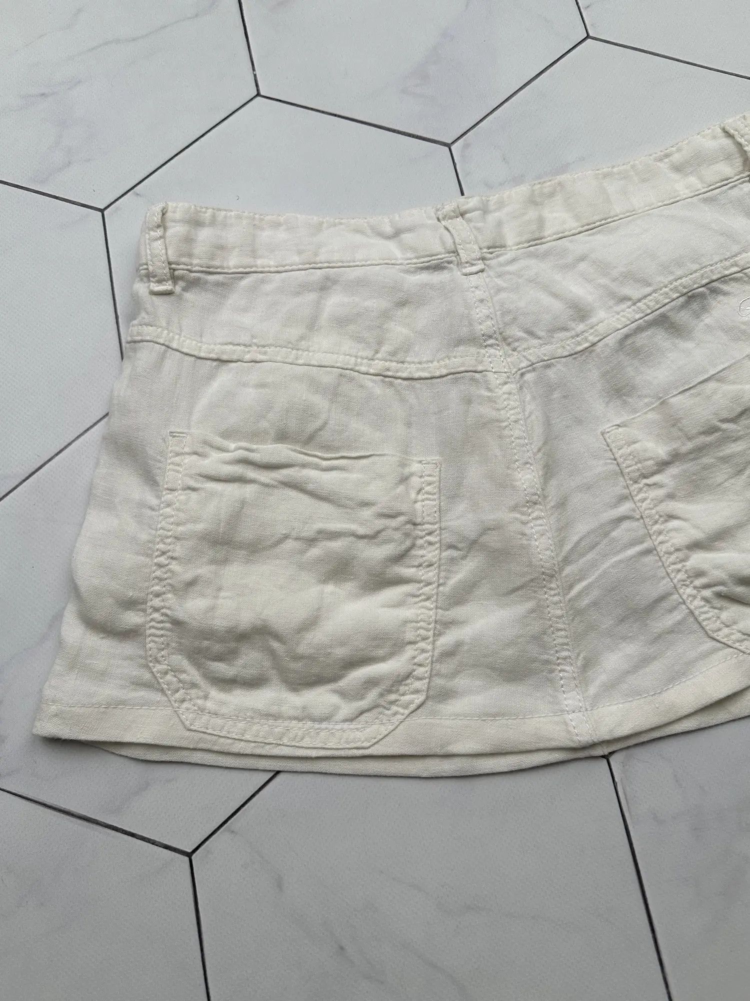 Diesel Diesel Linen Vintage Mini Skirt (B190) Size 27" / US 4 / IT 40 - 10 Thumbnail