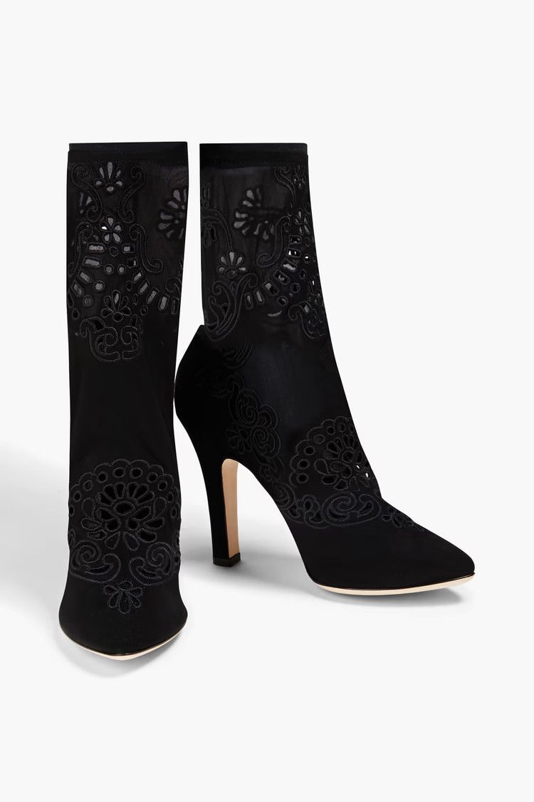 Dolce & Gabbana o1y0825 Covered Heel Ankle Boots in Black Size US 5.5 / IT 35.5 - 3 Thumbnail