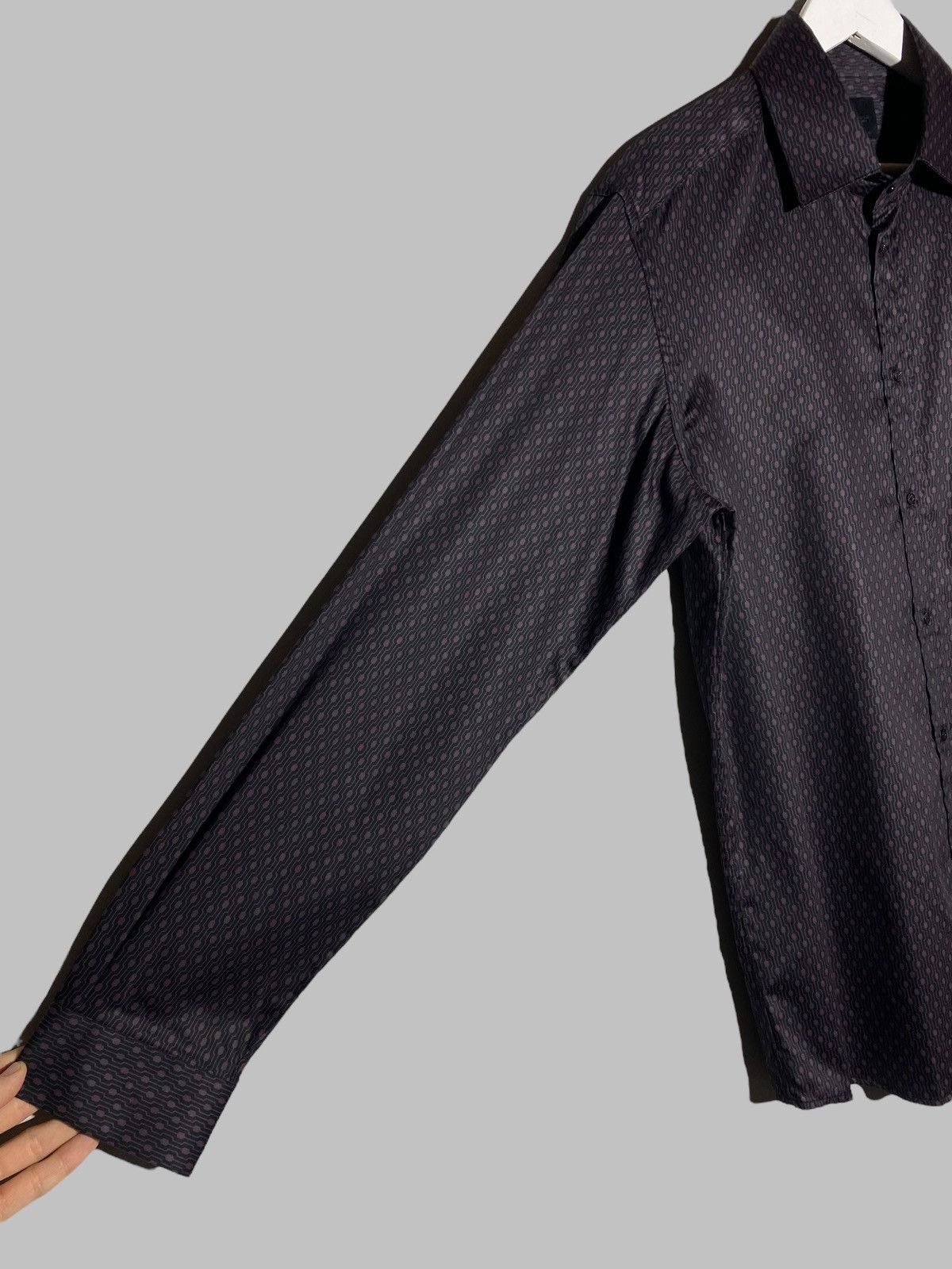 Diesel 🔥 DIESEL BLACK GOLD TECH PATTERN SHIRT Y2K MINIMAL LUXE Size US L / EU 52-54 / 3 - 9 Thumbnail