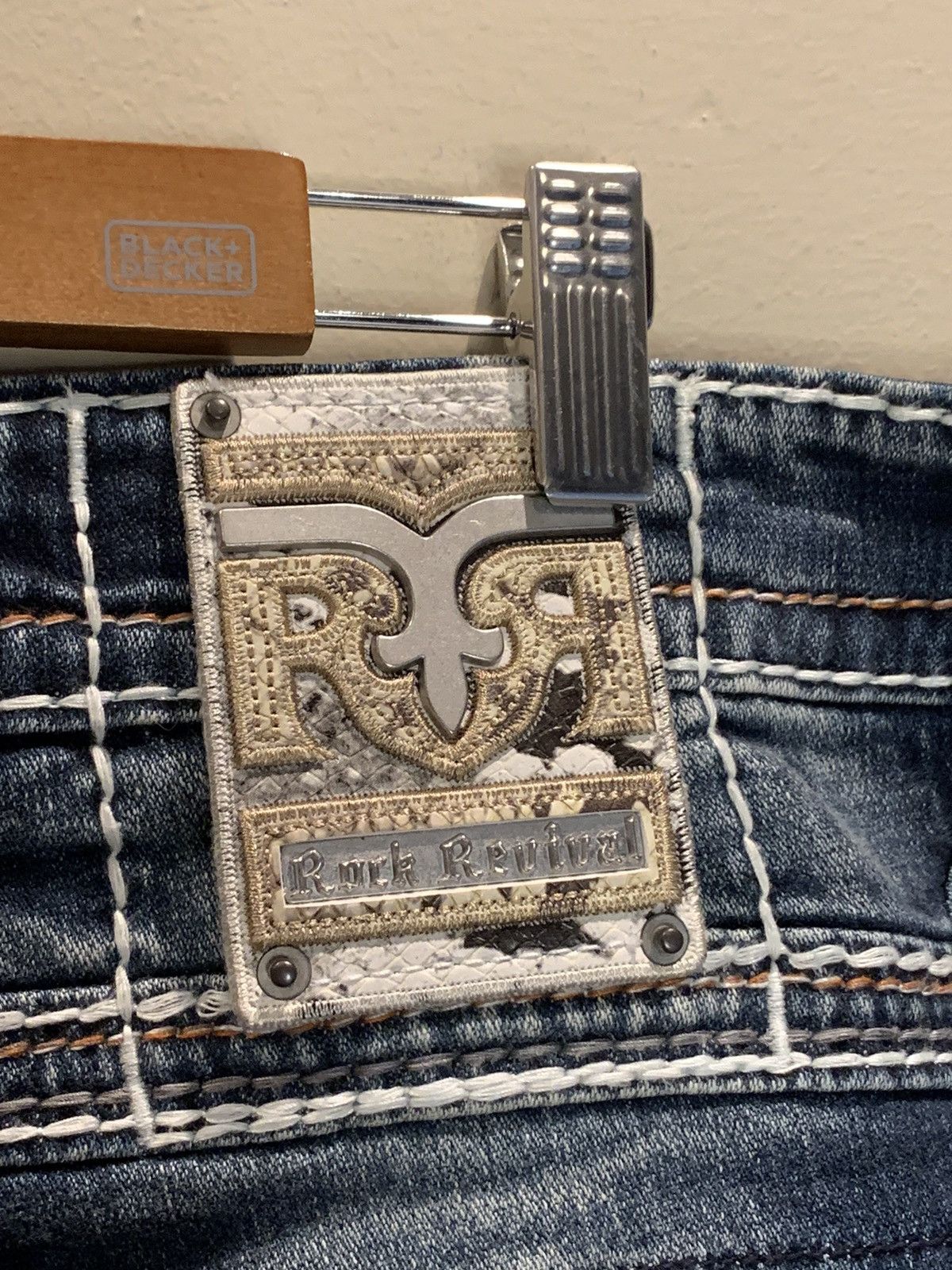 Rock Revival *RARE* New Rock Revival Ren Flared Straight Denim Jeans - 42 Size US 42 / EU 58 - 9 Thumbnail