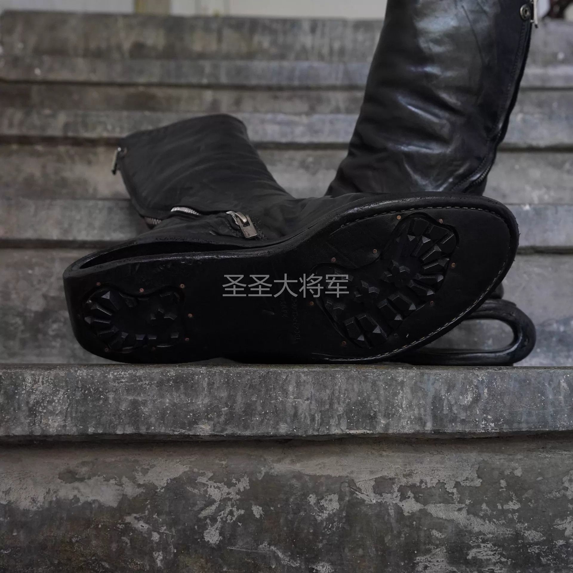 Carol Christian Poell CCP AM2693P Black Horse Leather Ti U Sole Boot 7 (Last) Size US 7 / EU 40 - 7 Thumbnail