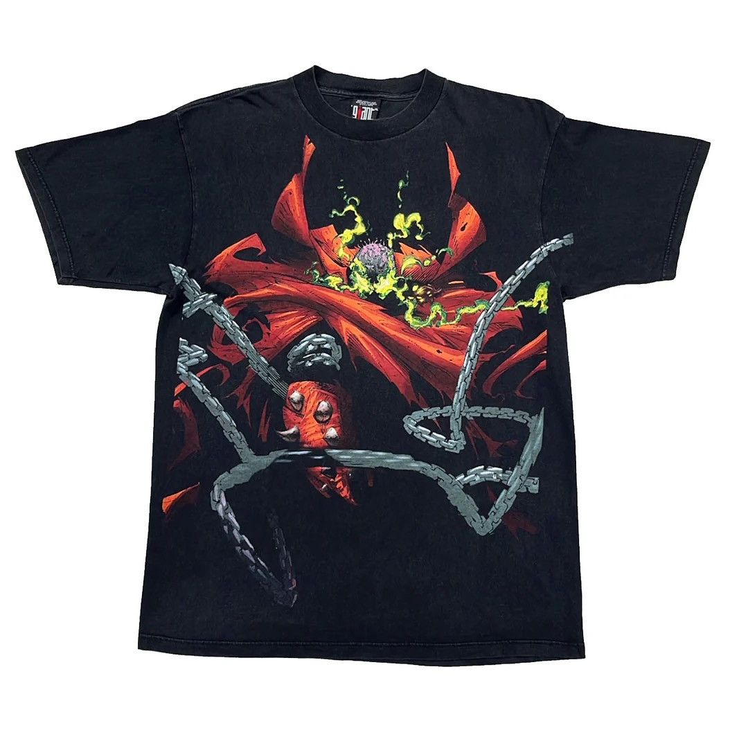 Giant × Vintage Spawn 97 1990 Vintage Comics AOP Rare Graphic T-Shirt ...