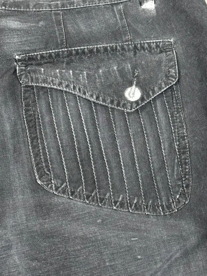 Just Cavalli 2000s Cavalli Grey Wax Washed Flared Pants Size US 34 / EU 50 - 9 Thumbnail
