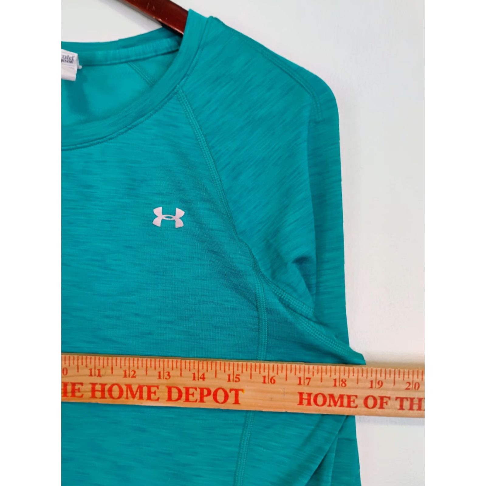 Under Armour Under Armour ColdGear Long Sleeve Shirt Womens Small Green Running & Jogging Pullover Modern Activewear Size S / US 4 / IT 40 - 5 Thumbnail