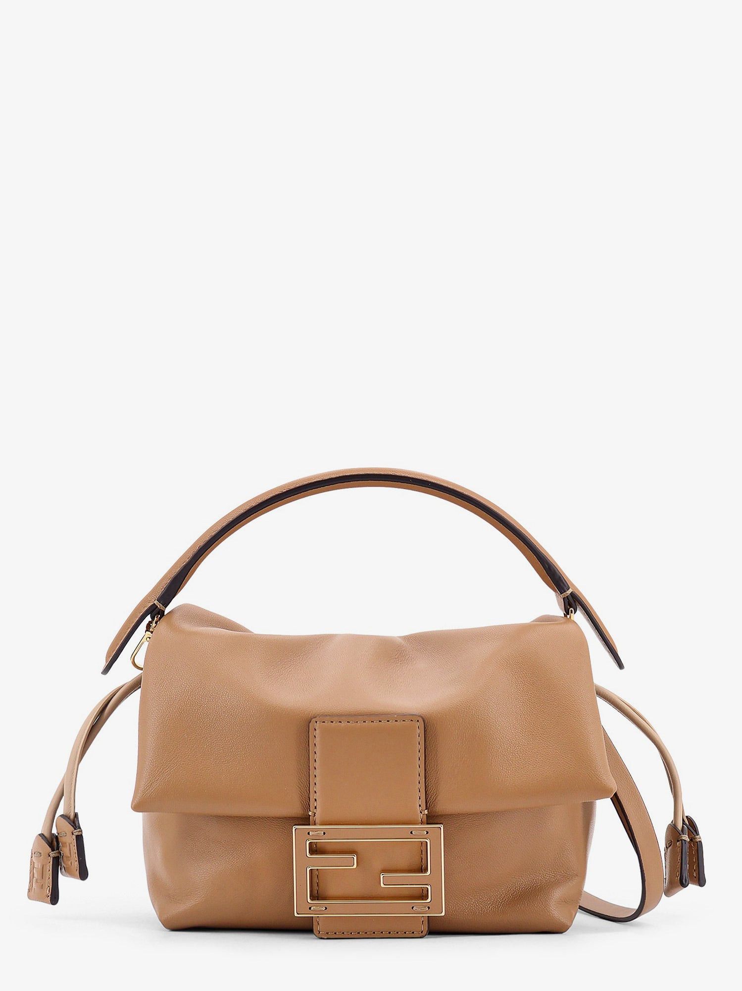 Fendi Mamma Baguette Small Leather Crossbody Bag, Women's