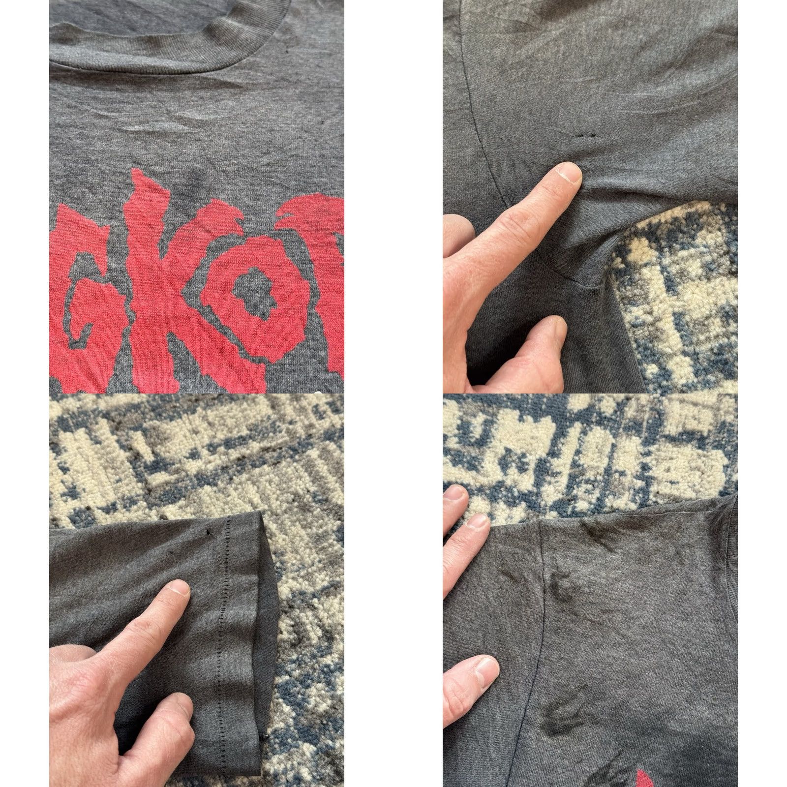 Hanes Vintage Angkor Wat T Shirt M Texas Hardcore Punk Band Thrash Metal 1987 Sz Size US M / EU 48-50 / 2 - 8 Thumbnail