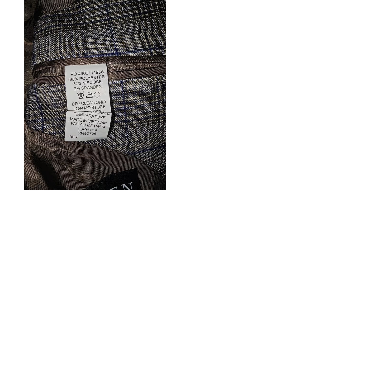 Ralph Lauren VINTAGE? (No) NWT Ralph Lauren Men Lexington Ultraflex Blazer Suit Coat Mens Sz 38R Taupe/Blue Check Blazer Jacket 38 Regular Mens Size 38R - 9 Thumbnail