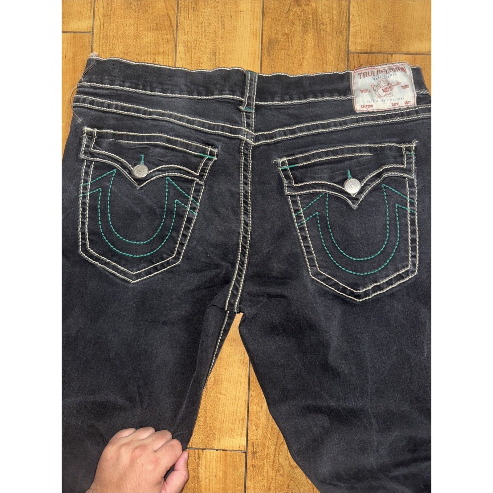 True Religion × Vintage True Religion Ricky Relaxed Fit Jeans Black 40x34 Size US 40 / EU 56 - 8 Thumbnail