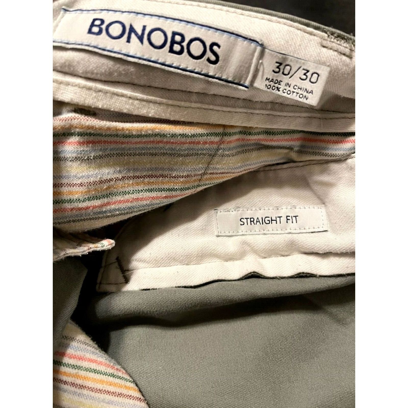 Bonobos Bonobos Straight Fit Flat Front Khaki Casual Chino Pants - Men's 30x30 Light Gray Size US 31 - 4 Thumbnail