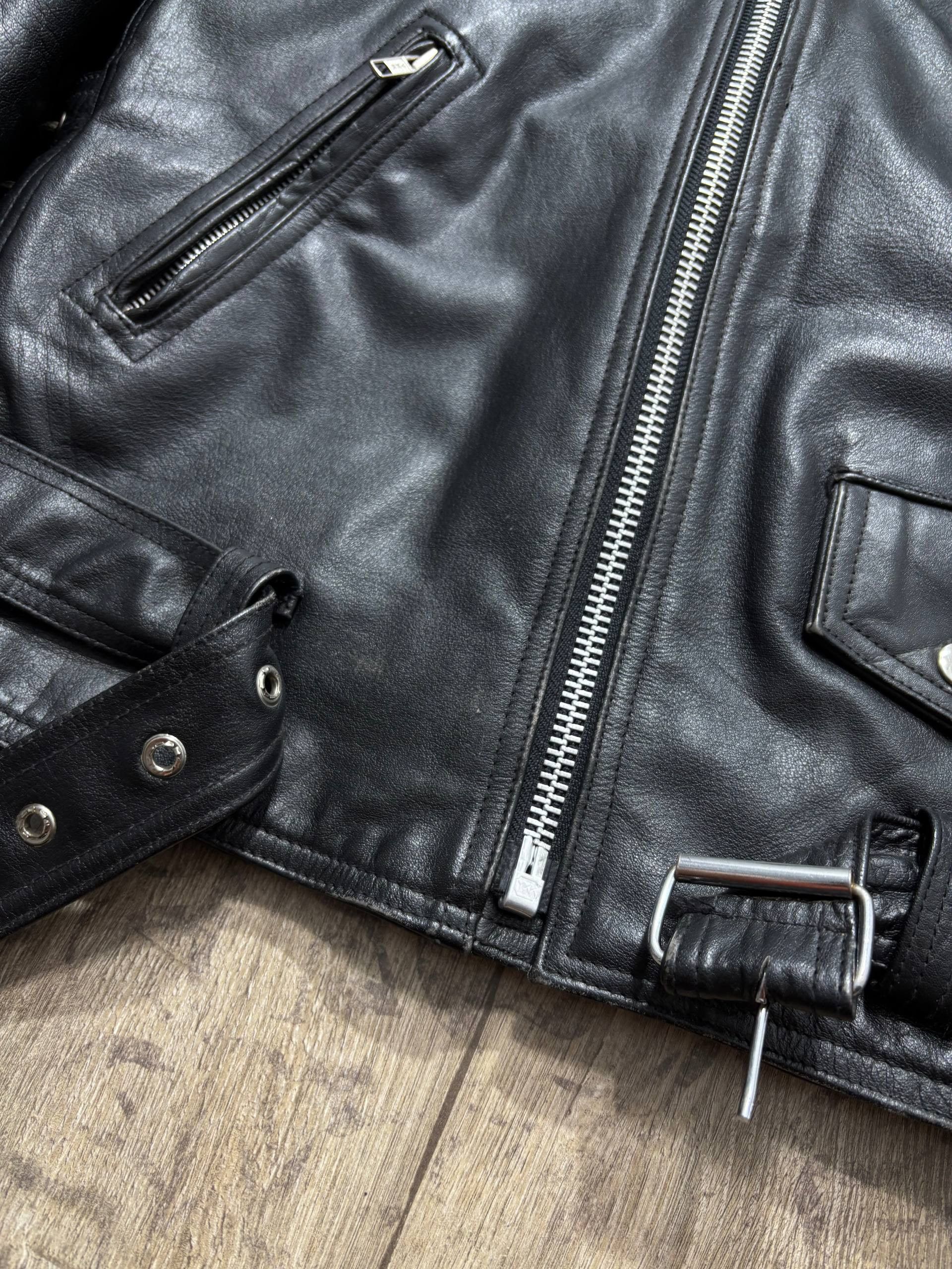 Genuine Leather Vintage USA Braid Rare Assymetrical Leather Jacket Size US XL / EU 56 / 4 - 20 Thumbnail