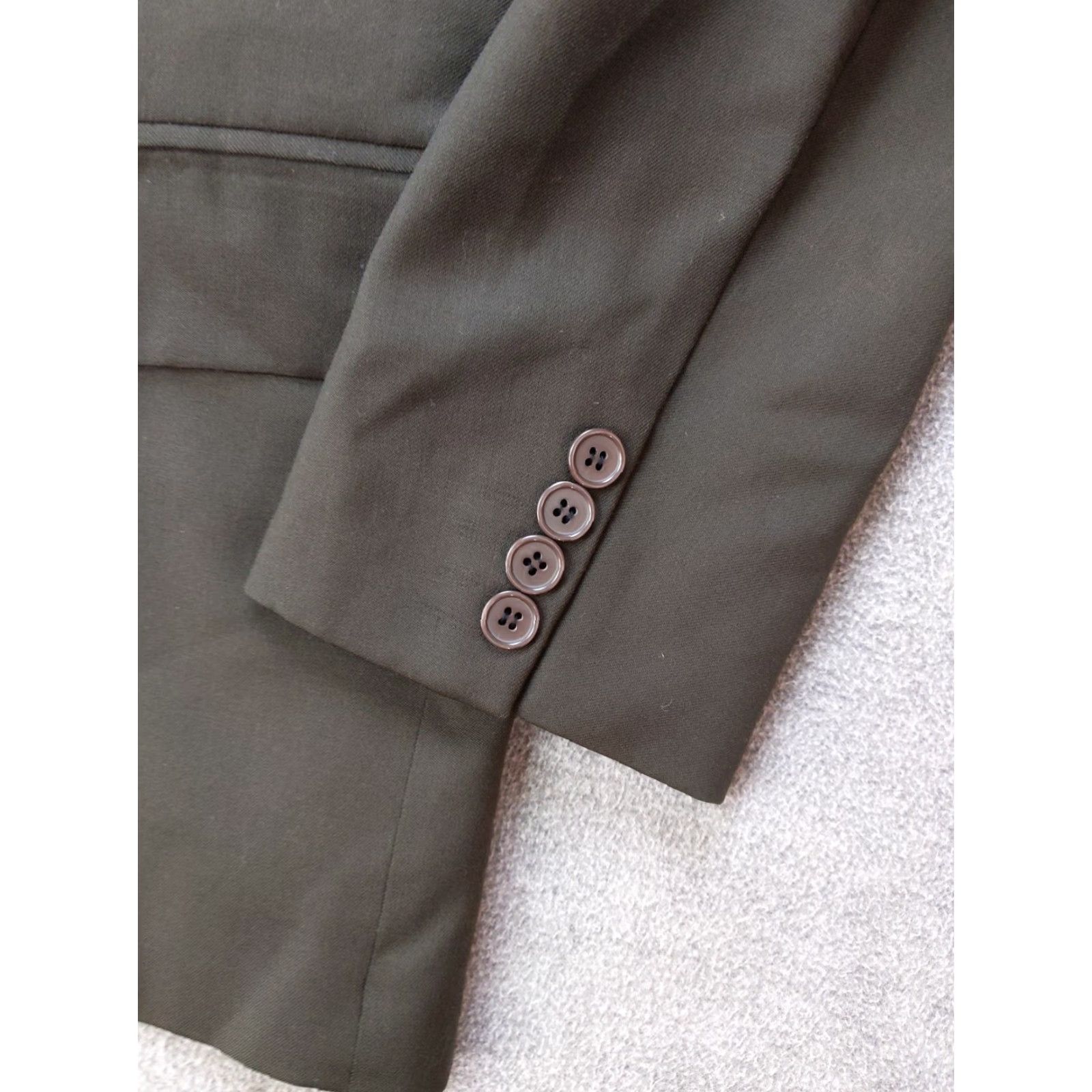 Brooksfield Brookfield Blazer Mens 52 Wool Classic Collection Suit Jacket Two Piece Solid Green Vintage: No Womens Mens Size 52R - 2 Thumbnail