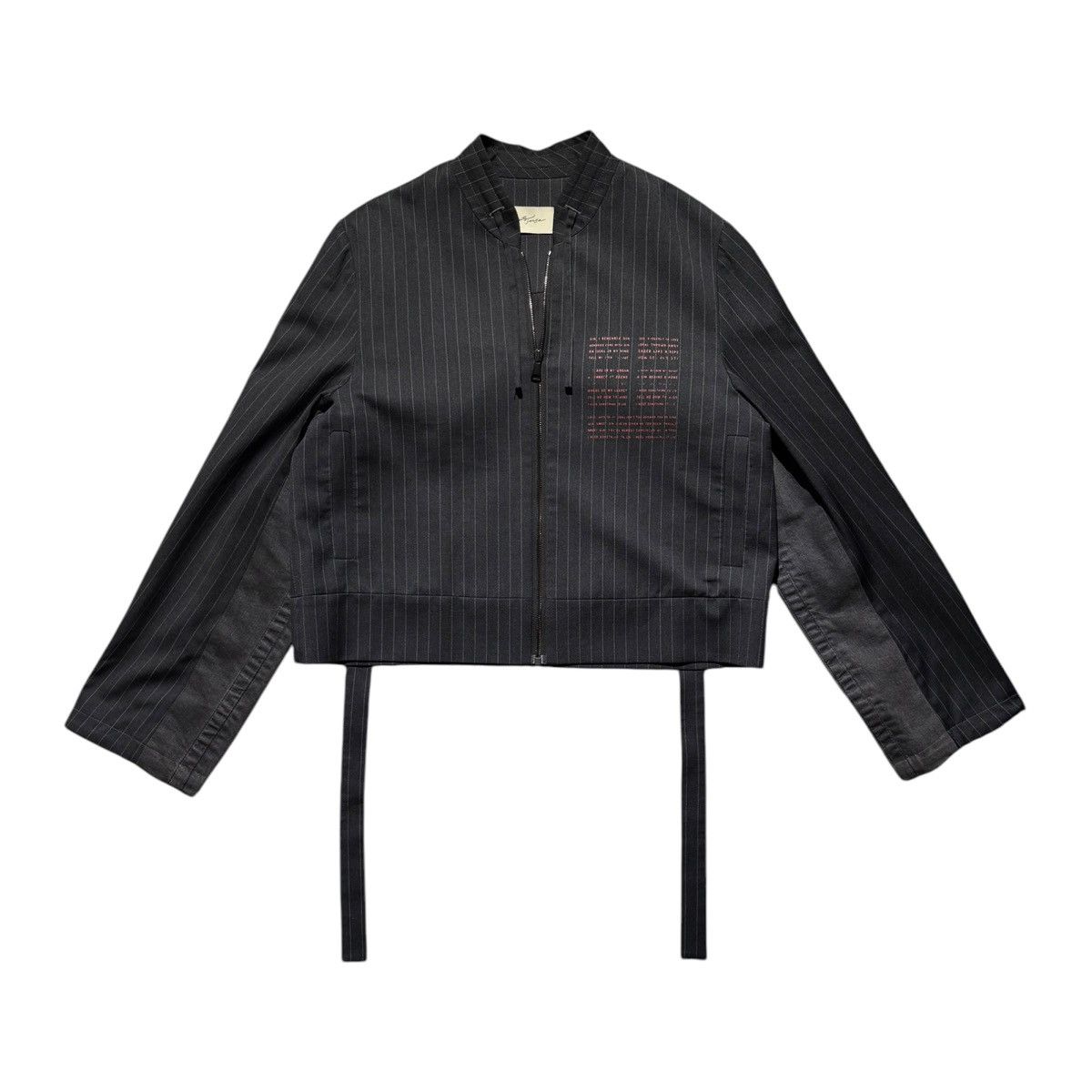 Japanese Brand × NE.SENSE Pinstripe paneled boxy tassel jacket Size US M / EU 48-50 / 2 - 1 Thumbnail