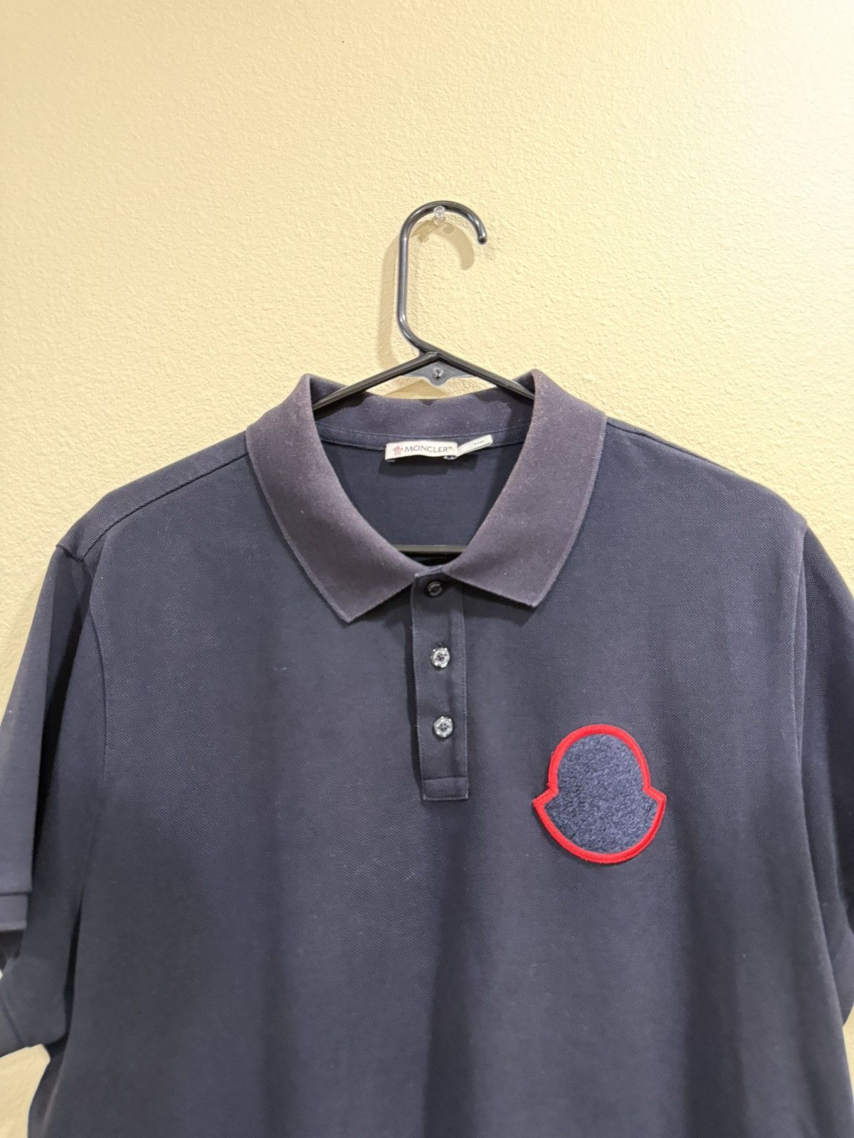 Moncler Navy Moncler Polo Size US XL / EU 56 / 4 - 2 Thumbnail