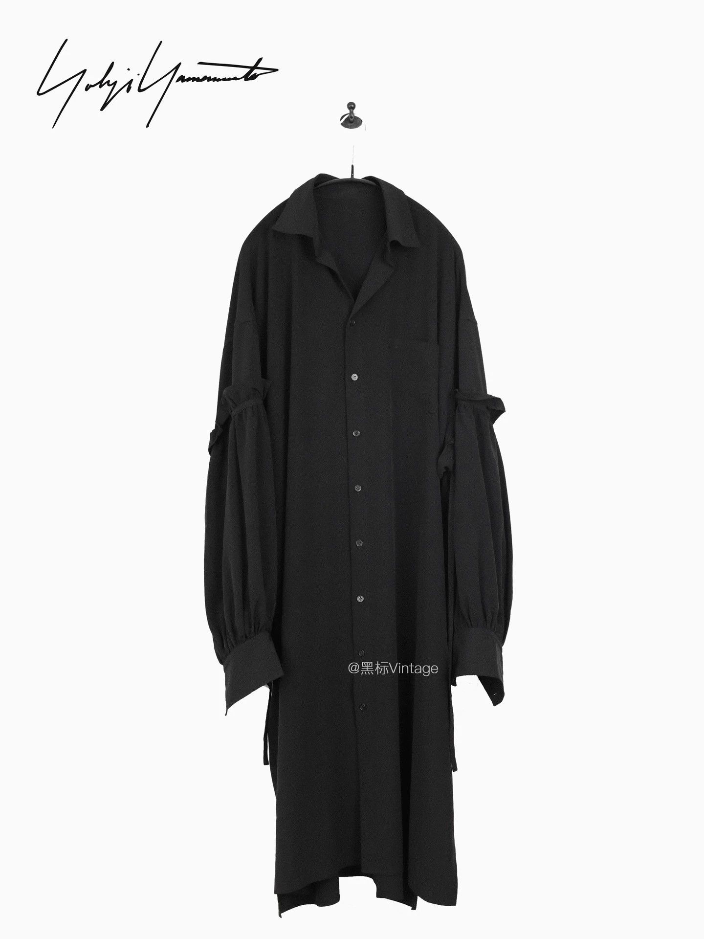 Yohji Yamamoto Yohji Yamamoto 19AW Puff Sleeve Triacetate Dress Size XS / US 0-2 / IT 36-38 - 1 Thumbnail