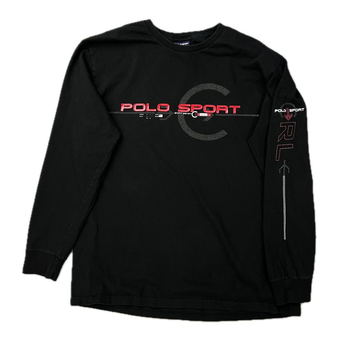 Ralph Lauren Sport Vintage POLO SPORT Rubber Spell Out Sweatshirt Size US L / EU 52-54 / 3 - 1 Thumbnail