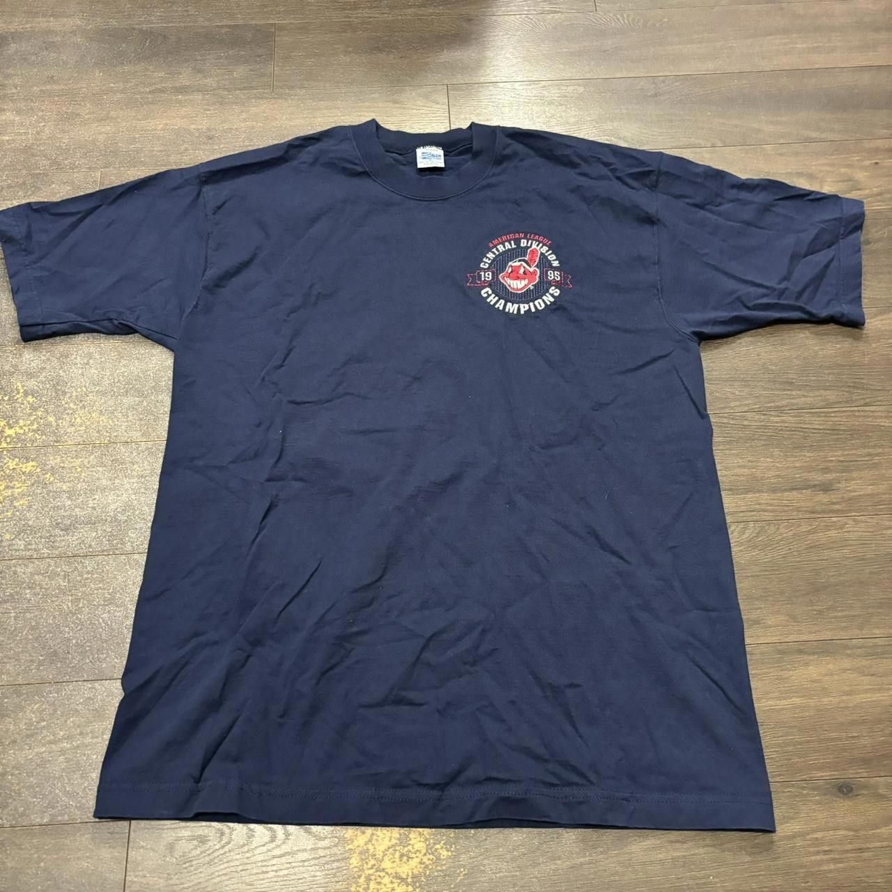 Salem Sportswear Vintage Cleveland Indians central division champions t shirt Size US XL / EU 56 / 4 - 3 Thumbnail