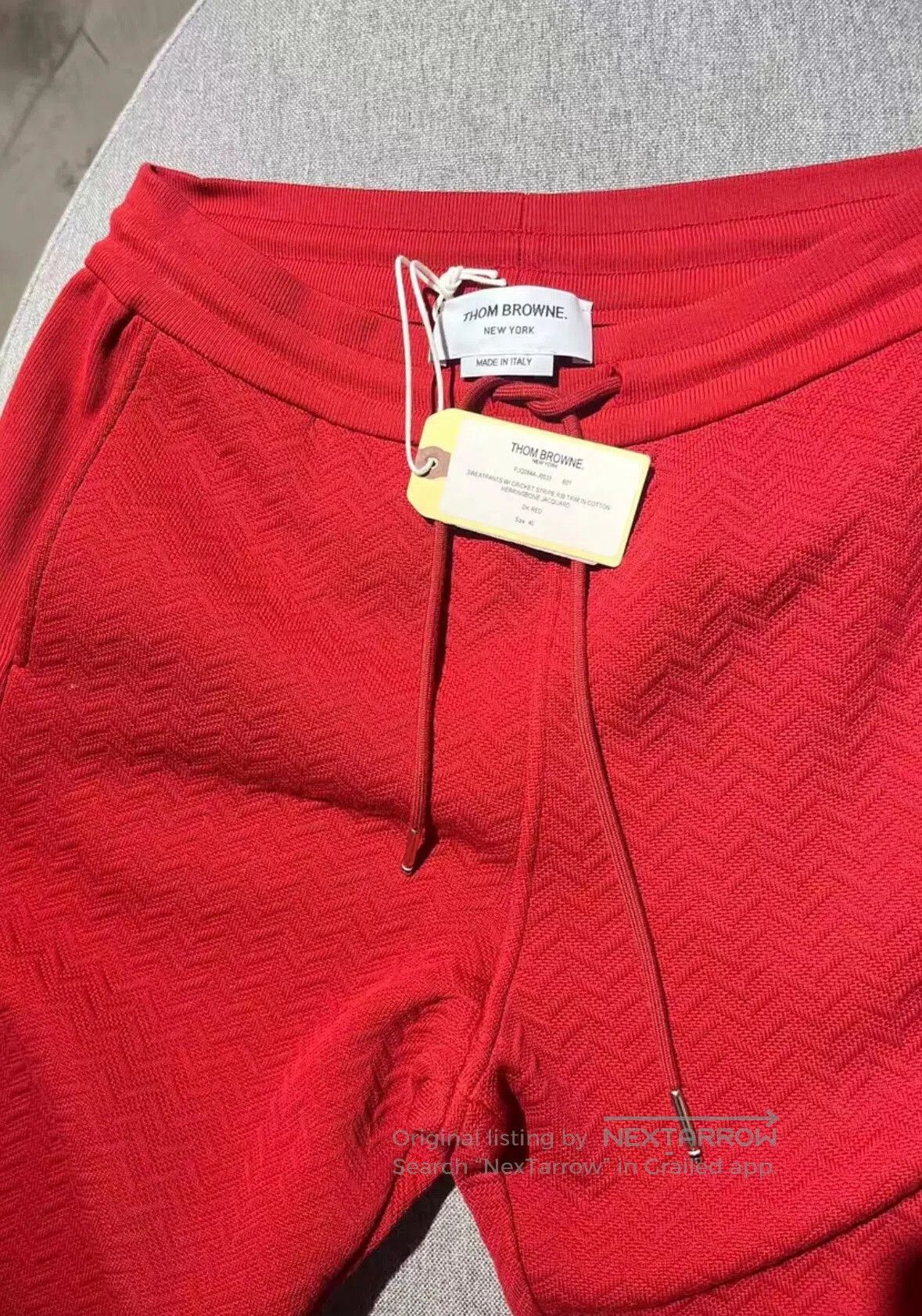 Thom Browne Thom Browne Women's Red Athletic Sweatpants. Size 39" - 6 Thumbnail