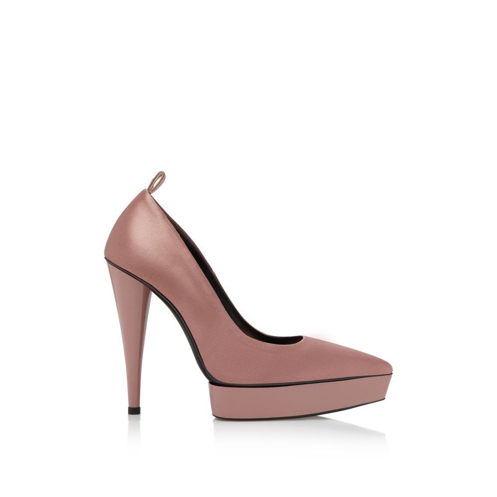 Tom Ford o1loc1c0924 W3279 Satin Hi Heel Pumps in Rose Nude Size US 7 / IT 37 - 1 Thumbnail