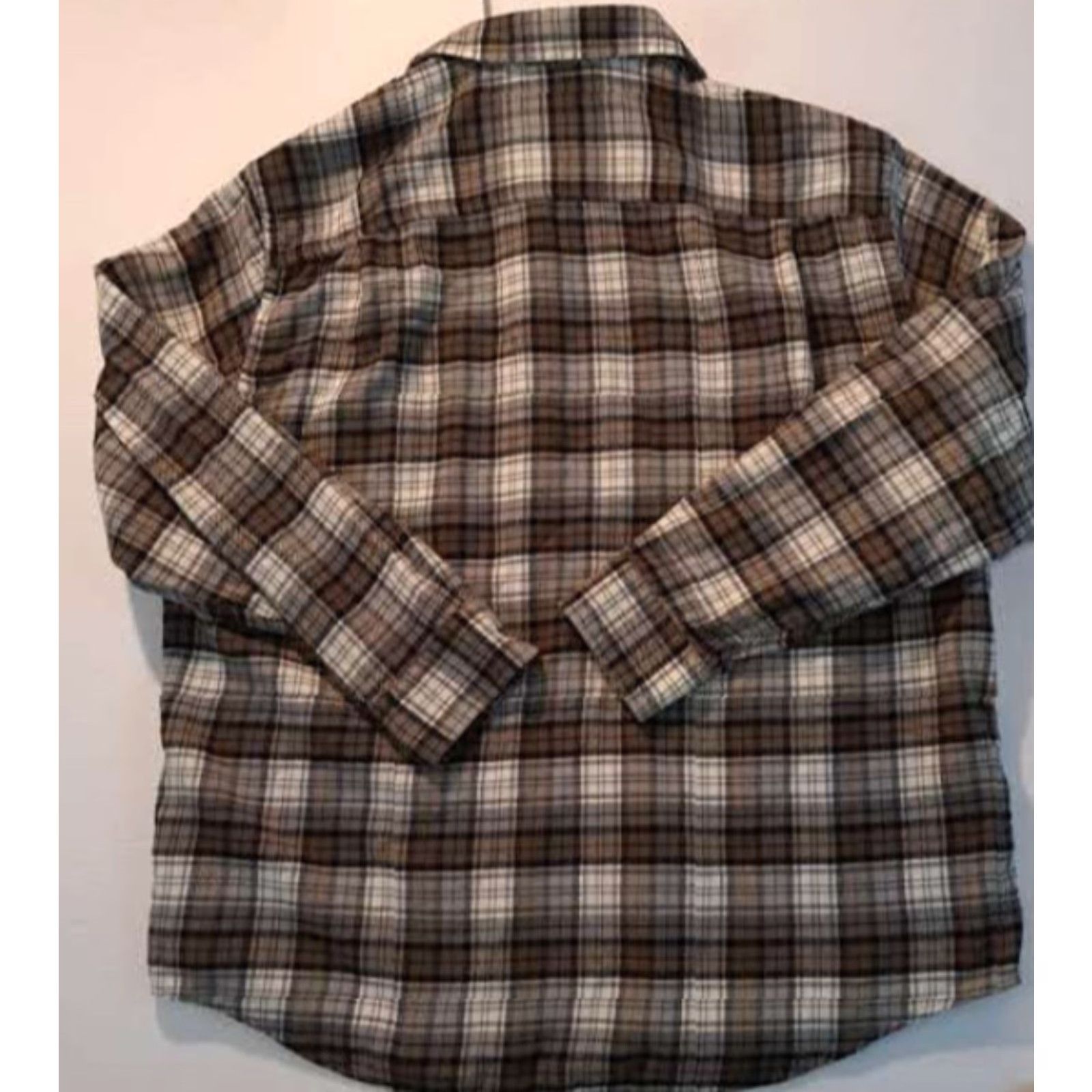 Pendleton VINTAGE Pendleton Flannel Brown Plaid Shirt with Elbow Patches XL Men Button-Up Long Sleeve Brown 30in 26in Pit to Pit Size US XL / EU 56 / 4 - 5 Thumbnail