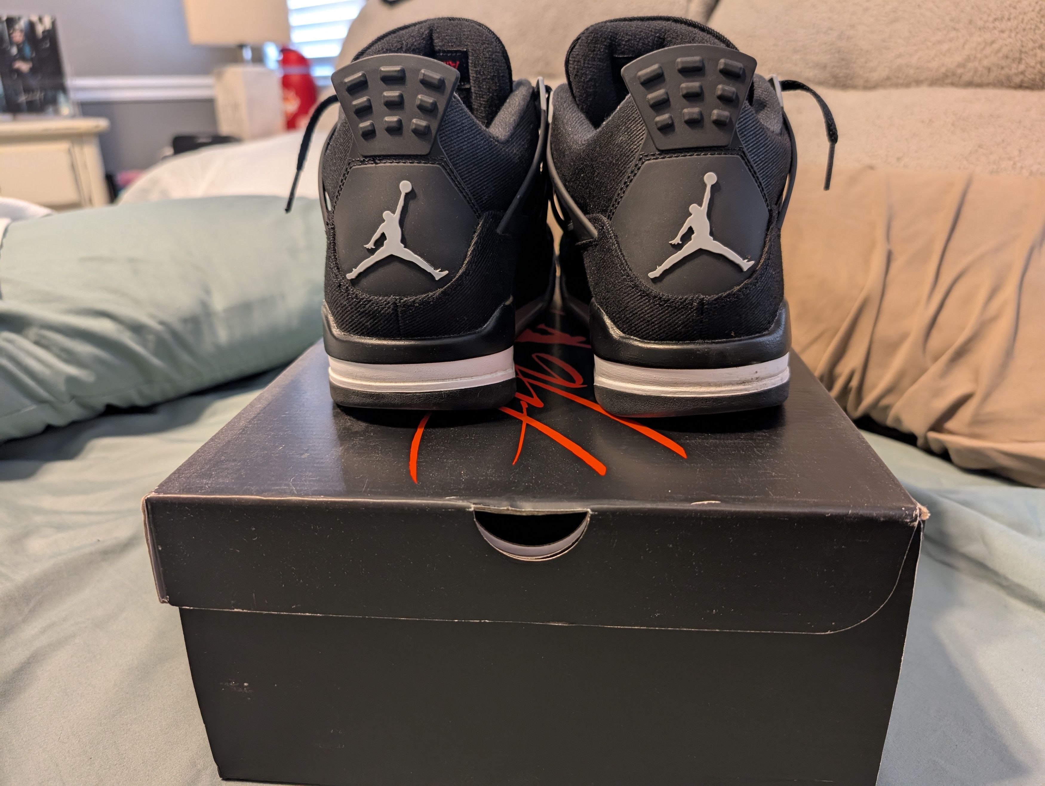 Jordan Brand Air Jordan Retro 4 SE Black Canvas Size US 9.5 / EU 42-43 - 3 Thumbnail
