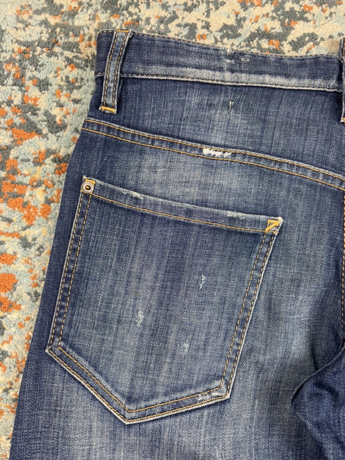 Designer × Dsquared2 × Vintage Vintage y2k Dsquared2 distressed paint splatter washed denim Size US 32 / EU 48 - 14 Thumbnail