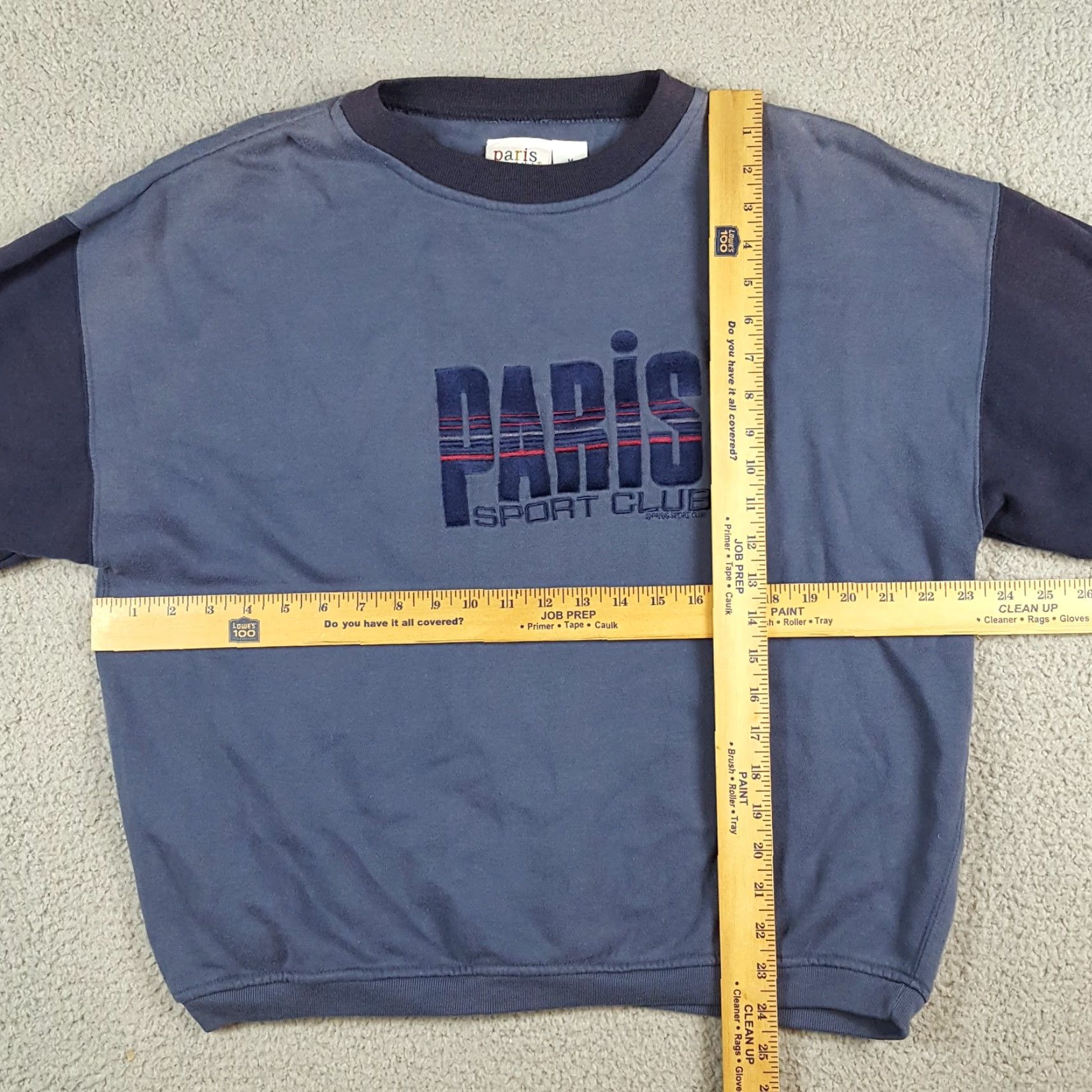 Vintage VINTAGE Paris Sport Club Sweatshirt Shirt Mens M Blue Pullover Crewneck Boxy 90s Y2K College Sports Urban Fashion Size US M / EU 48-50 / 2 - 7 Thumbnail