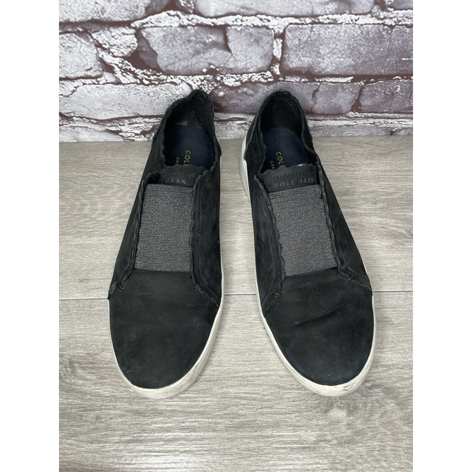 Cole Haan Cole Haan Grand Os Black Nubuck Leather Slip On Comfort Shoe Size US 9.5 / IT 39.5 - 15 Thumbnail