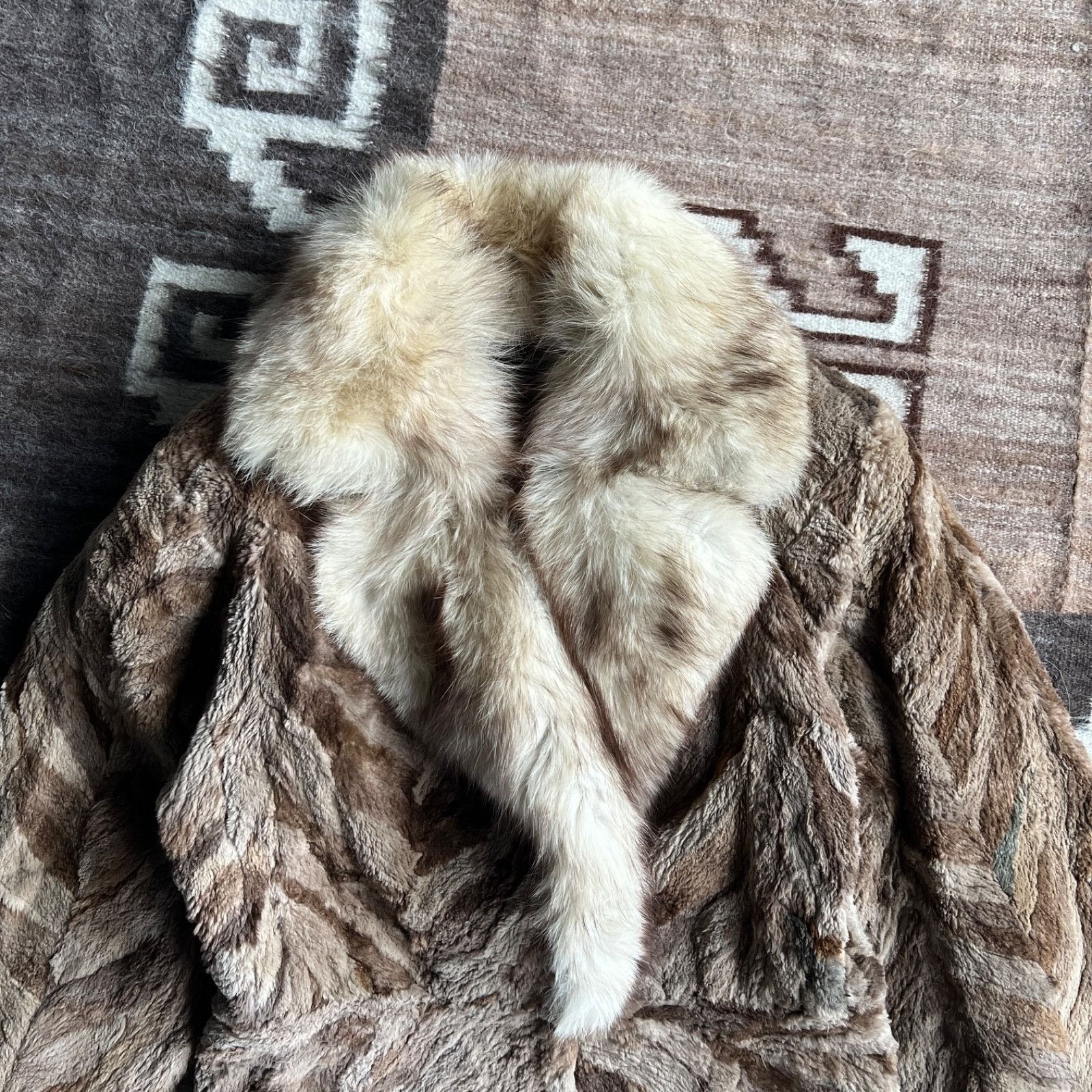 If Six Was Nine Vintage Bernard Poelman Y2K Fur Coat Fox Collar 9907AC Size M / US 6-8 / IT 42-44 - 7 Thumbnail