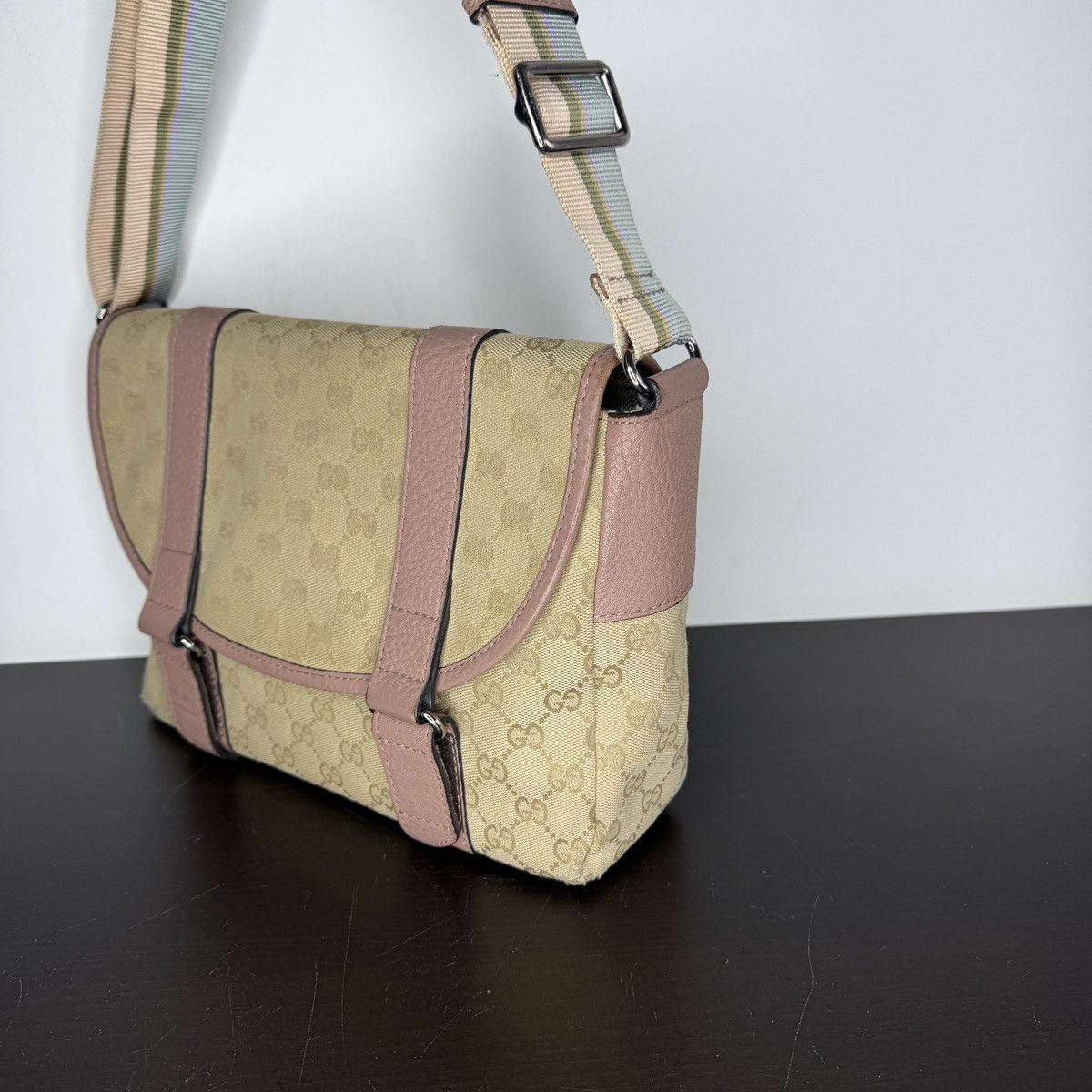 Gucci Gucci Monogram GG Canvas Beige Shoulder Crossbody Bag Size ONE SIZE - 4 Thumbnail